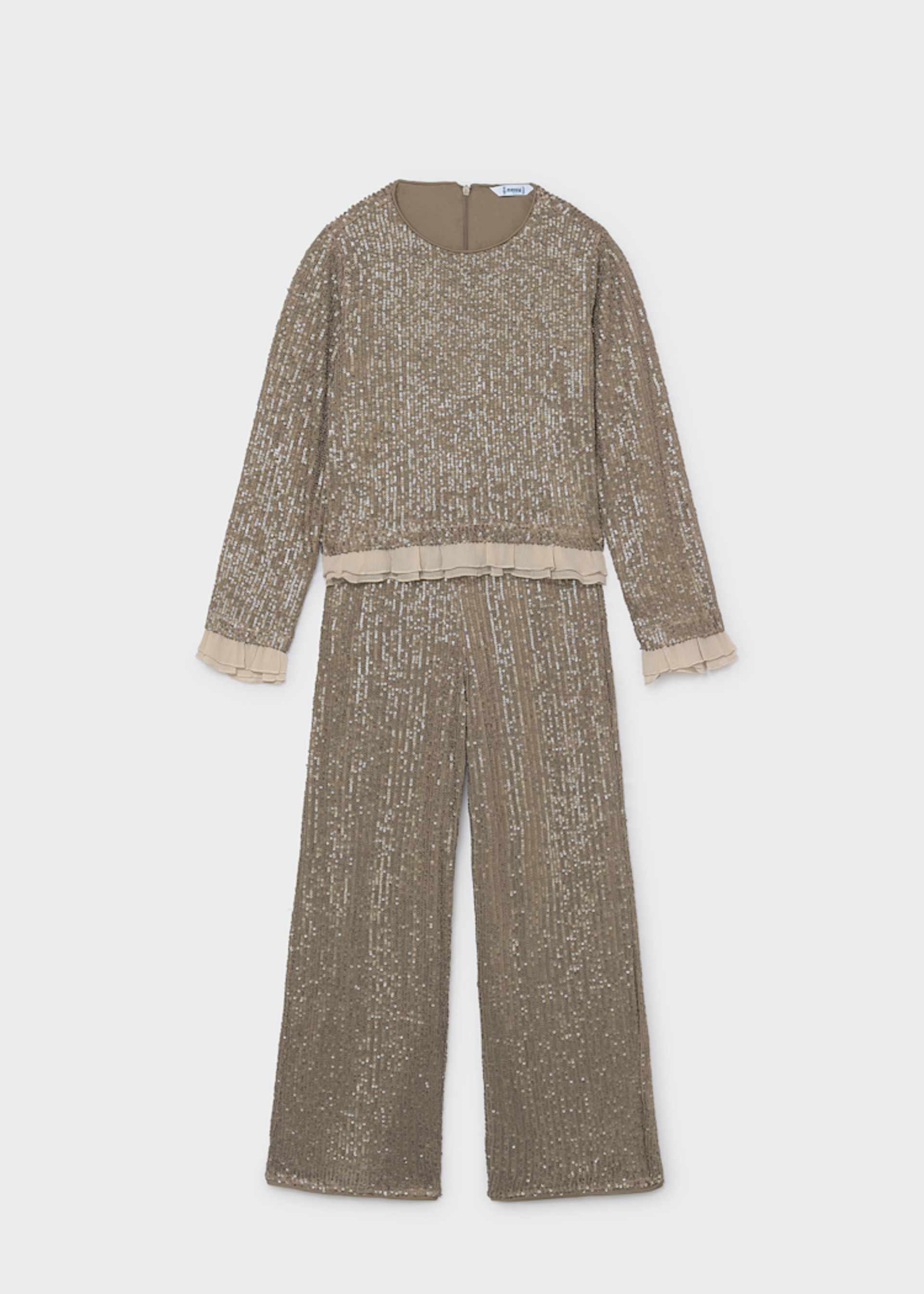 Set Hose und Paillenten-Shirt Teenager Mädchen