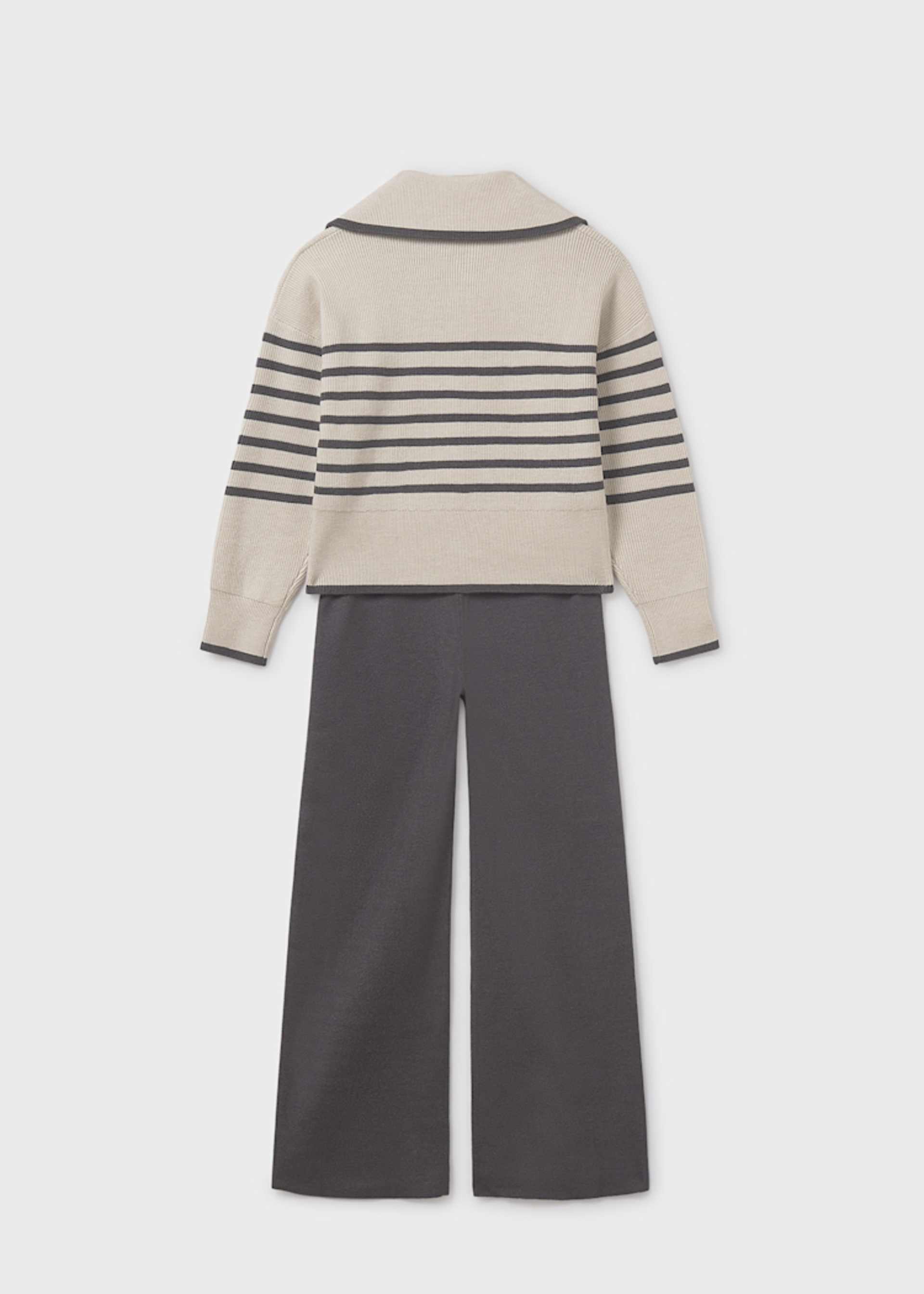 Girls trouser and striped jumper set