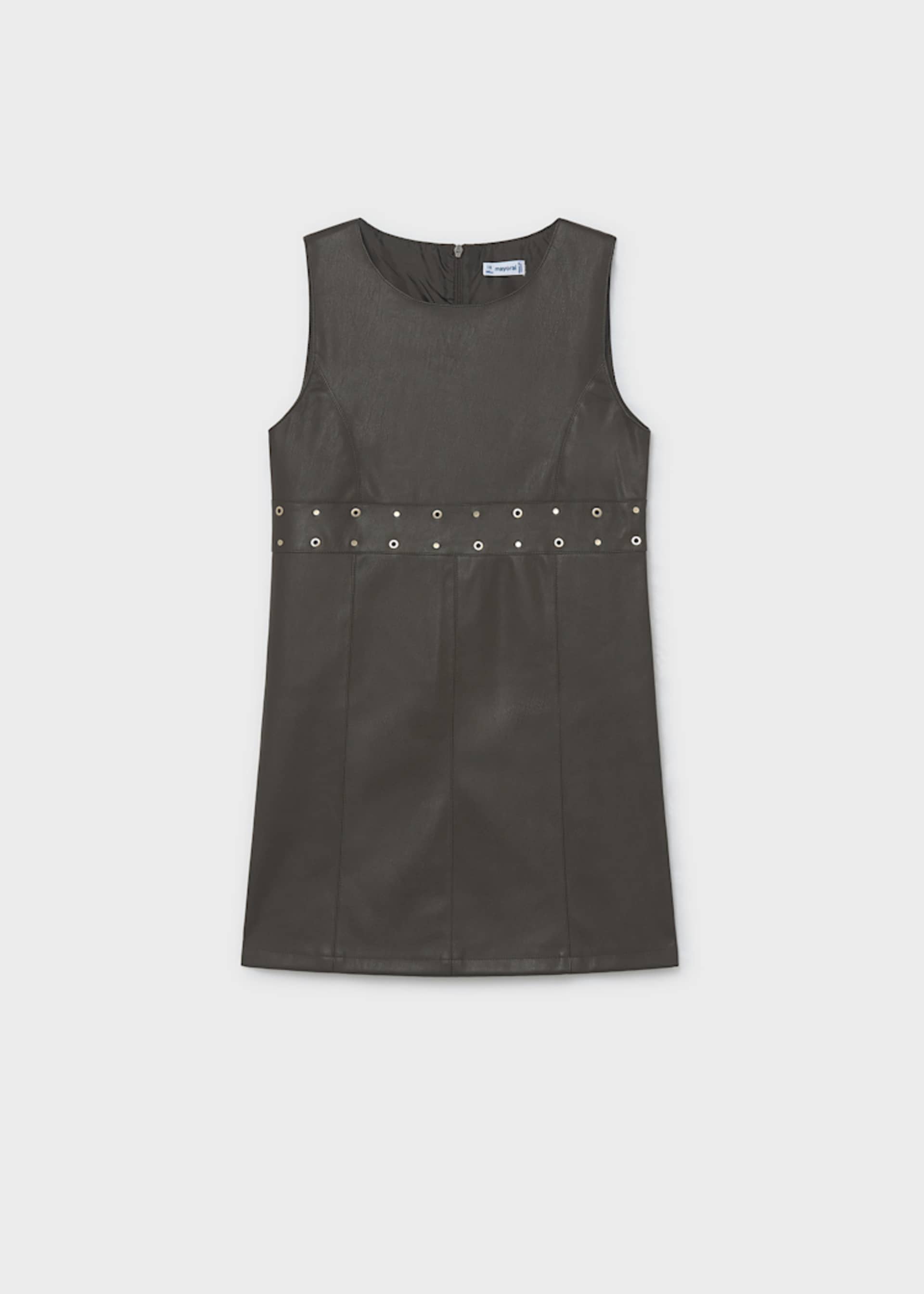 Girl Faux Leather Pinafore Dress Girl Faux Leather Pinafore Dress
