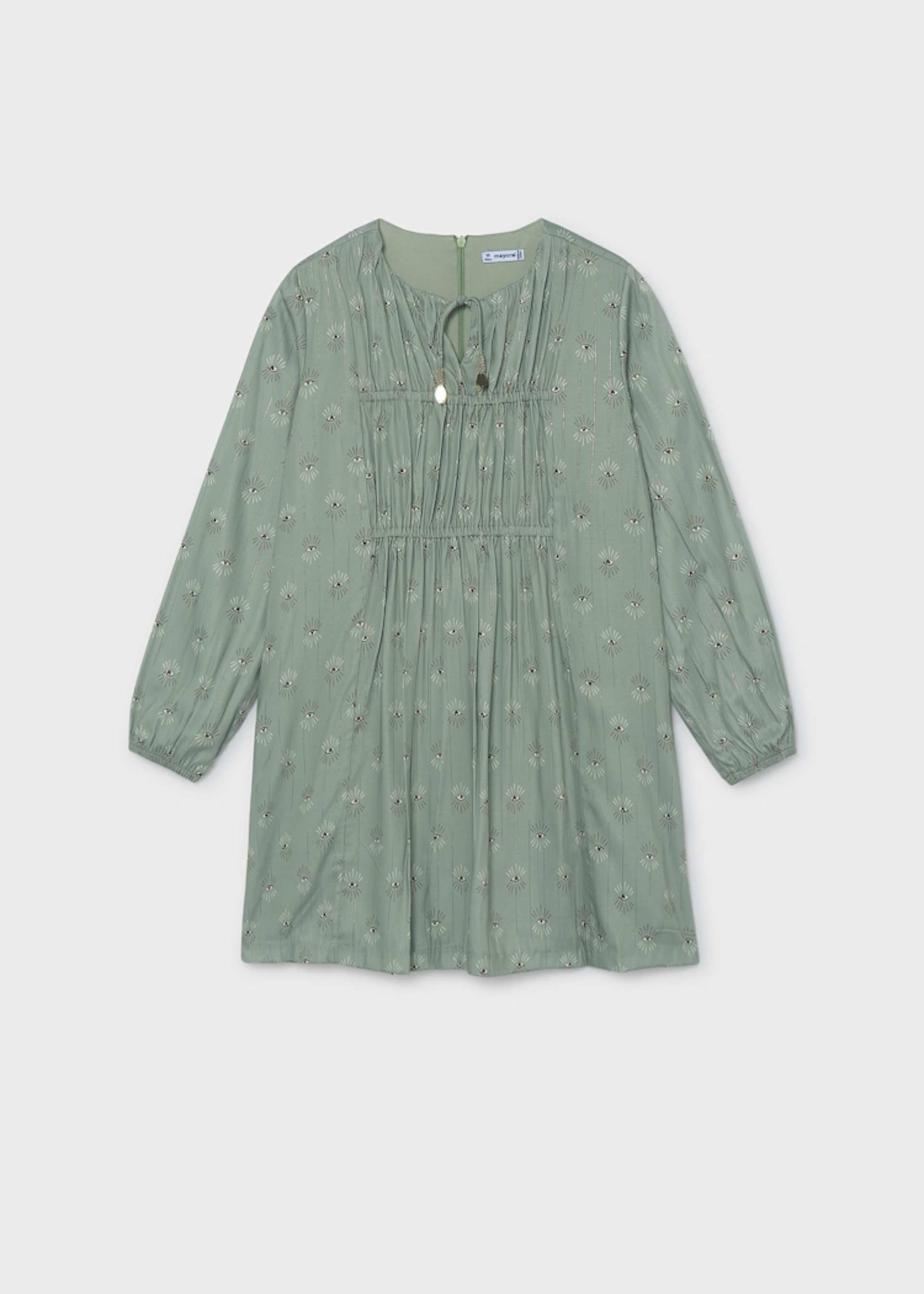 Vestido acetinada estampada rapariga