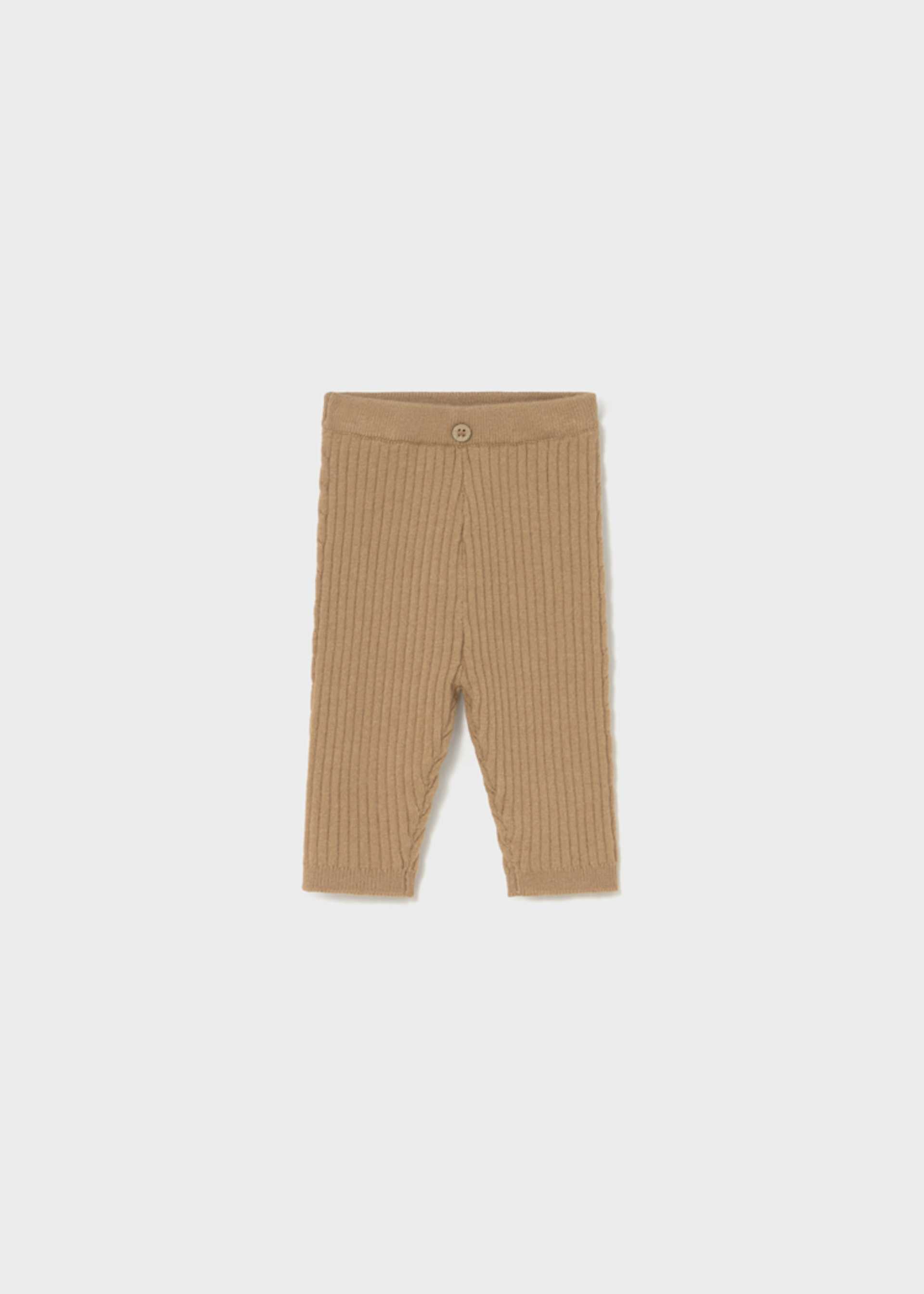 Newborn girl knitted leggings