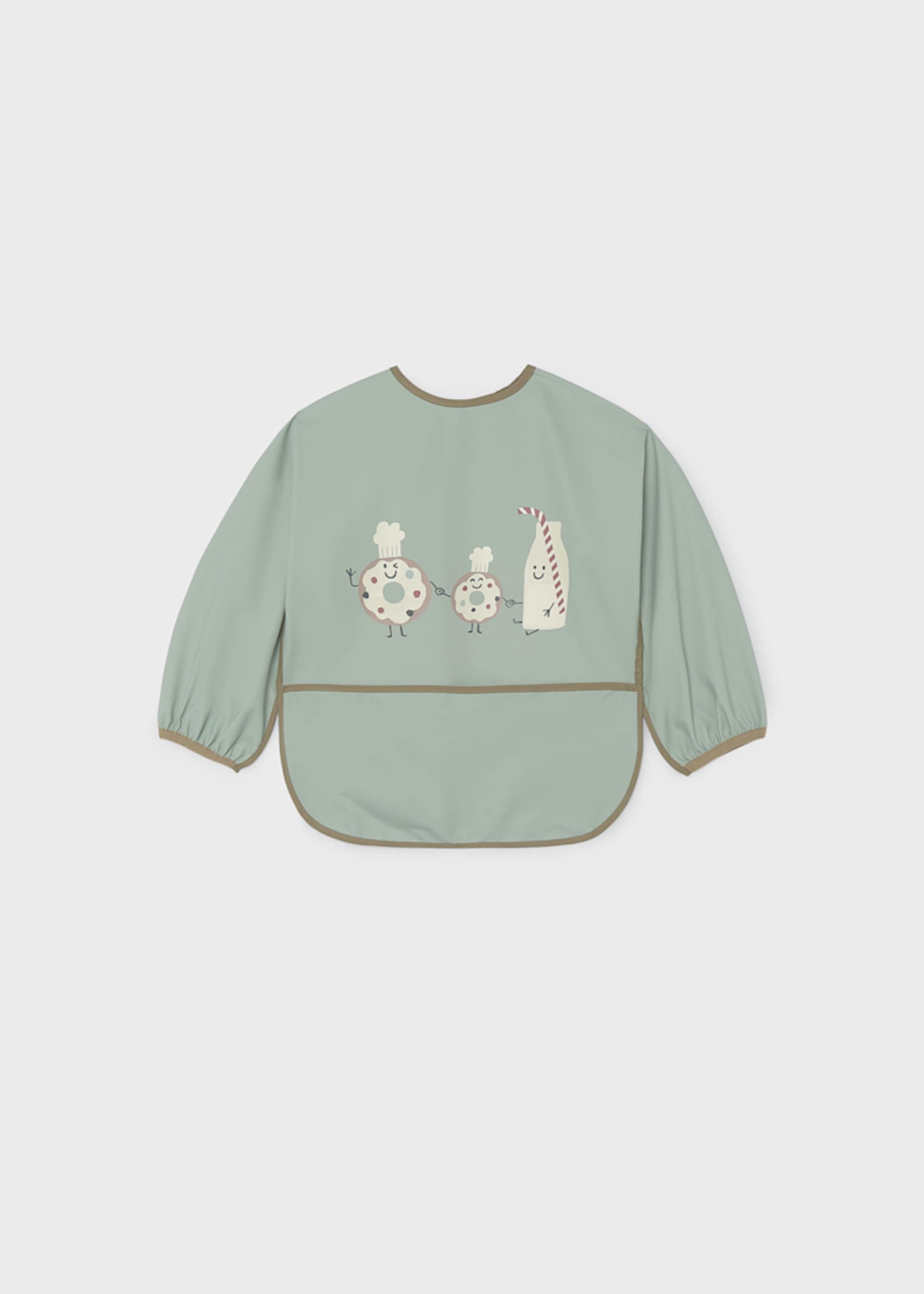 Baby bib with sleeves