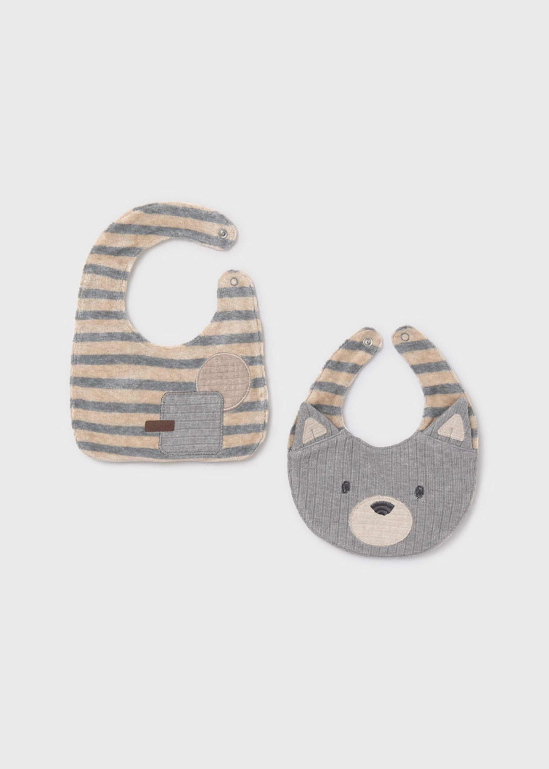 2er Set Lätzchen Applikationen waterproof Baby