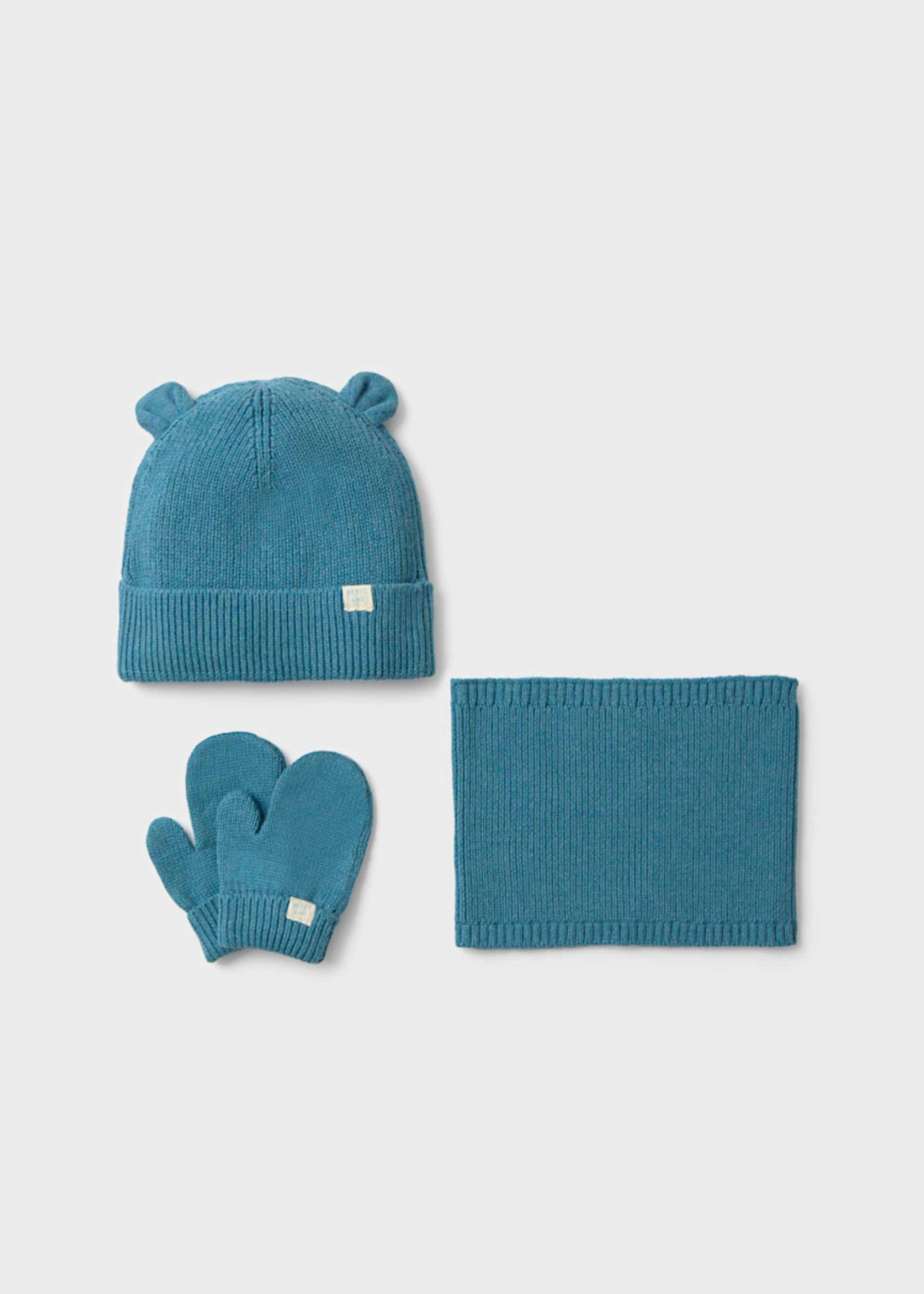 Conjunto 3 piezas bufanda cerrada bebé