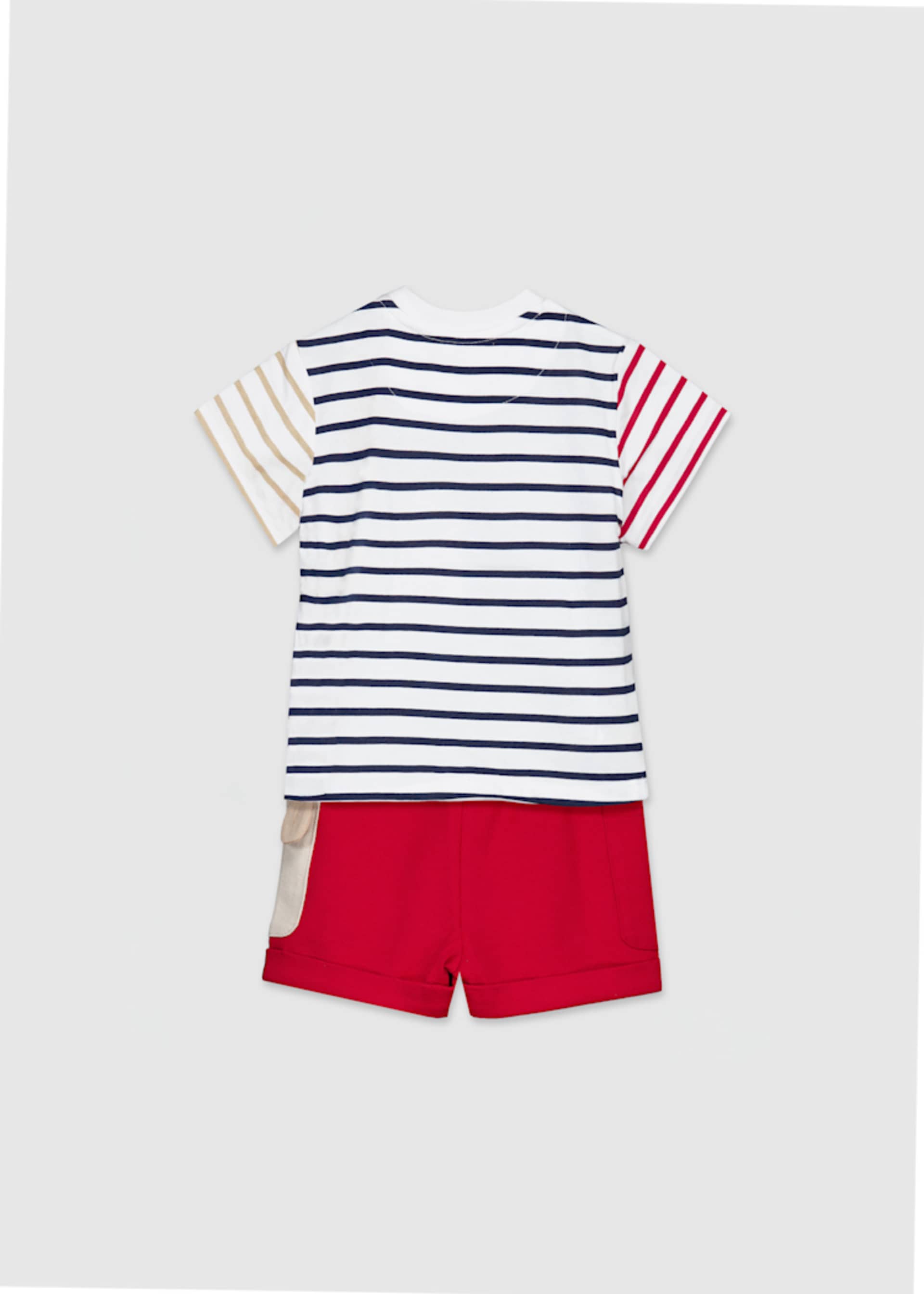 Conjunto calções e t-shirt riscas bebé