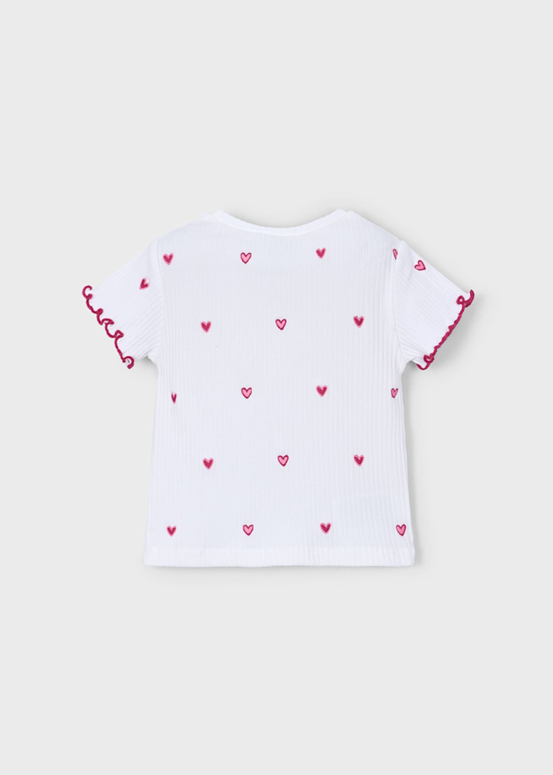 Girl's ribbed heart T-shirt