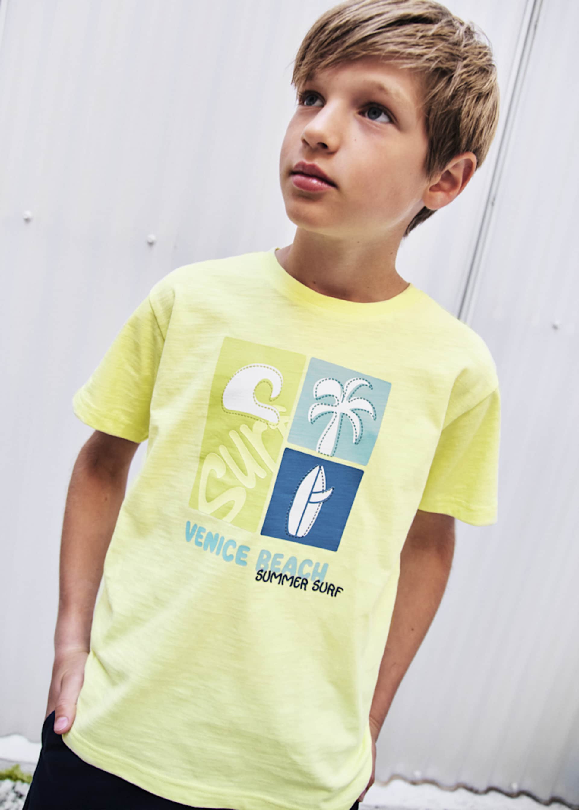 Set T-Shirt und Shorts Surfprint Teenager Jungen