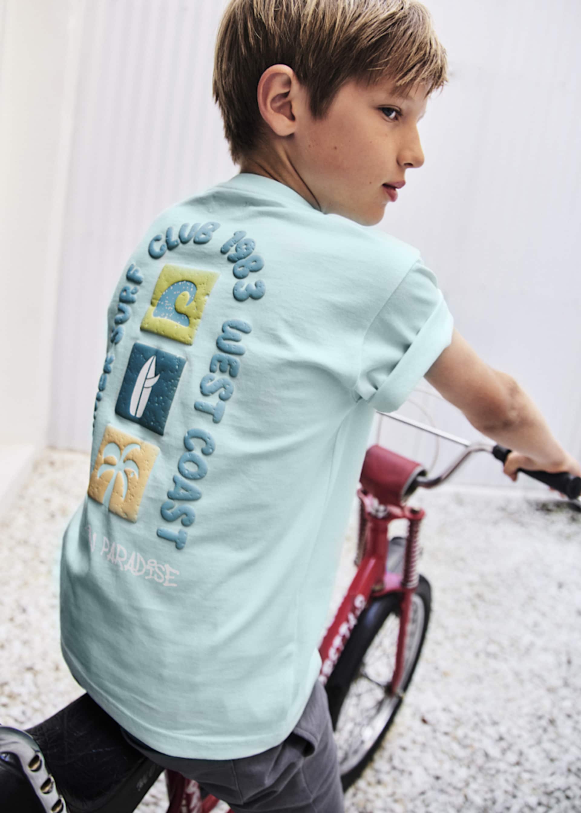 Boys' surf T-shirt and trousers set