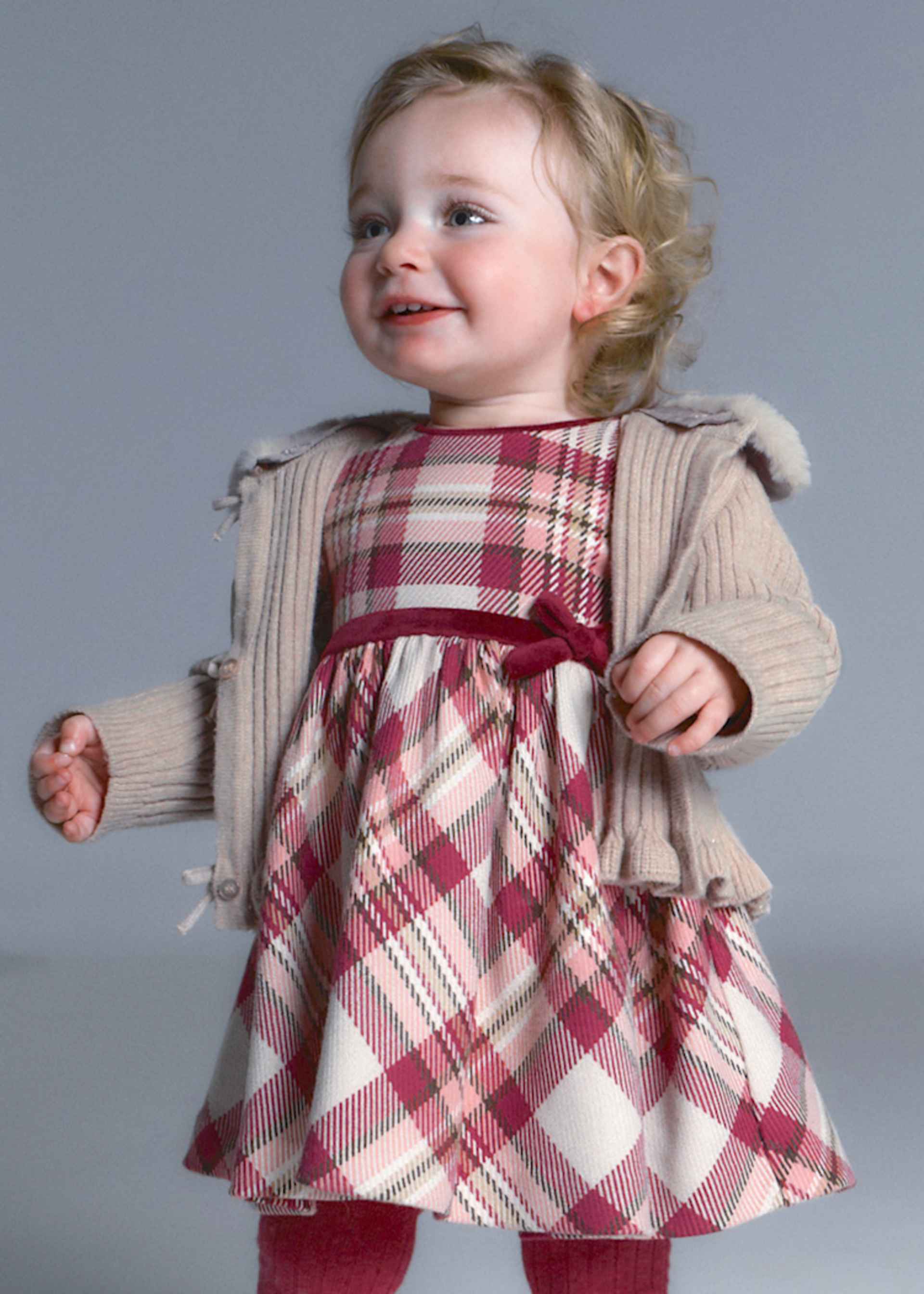 Vestido cuadros bebé