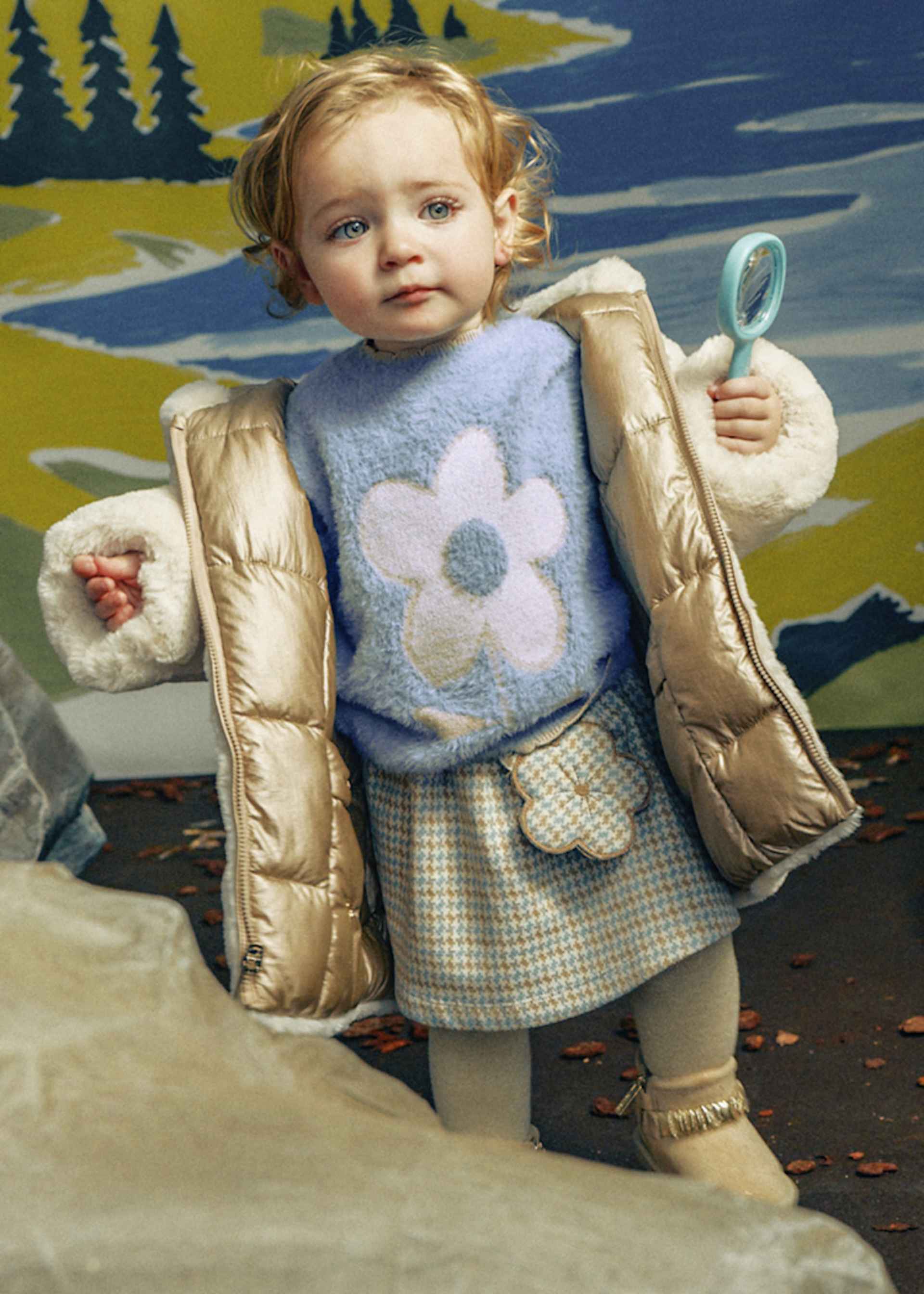 Jupe en tricot jacquard bébé
