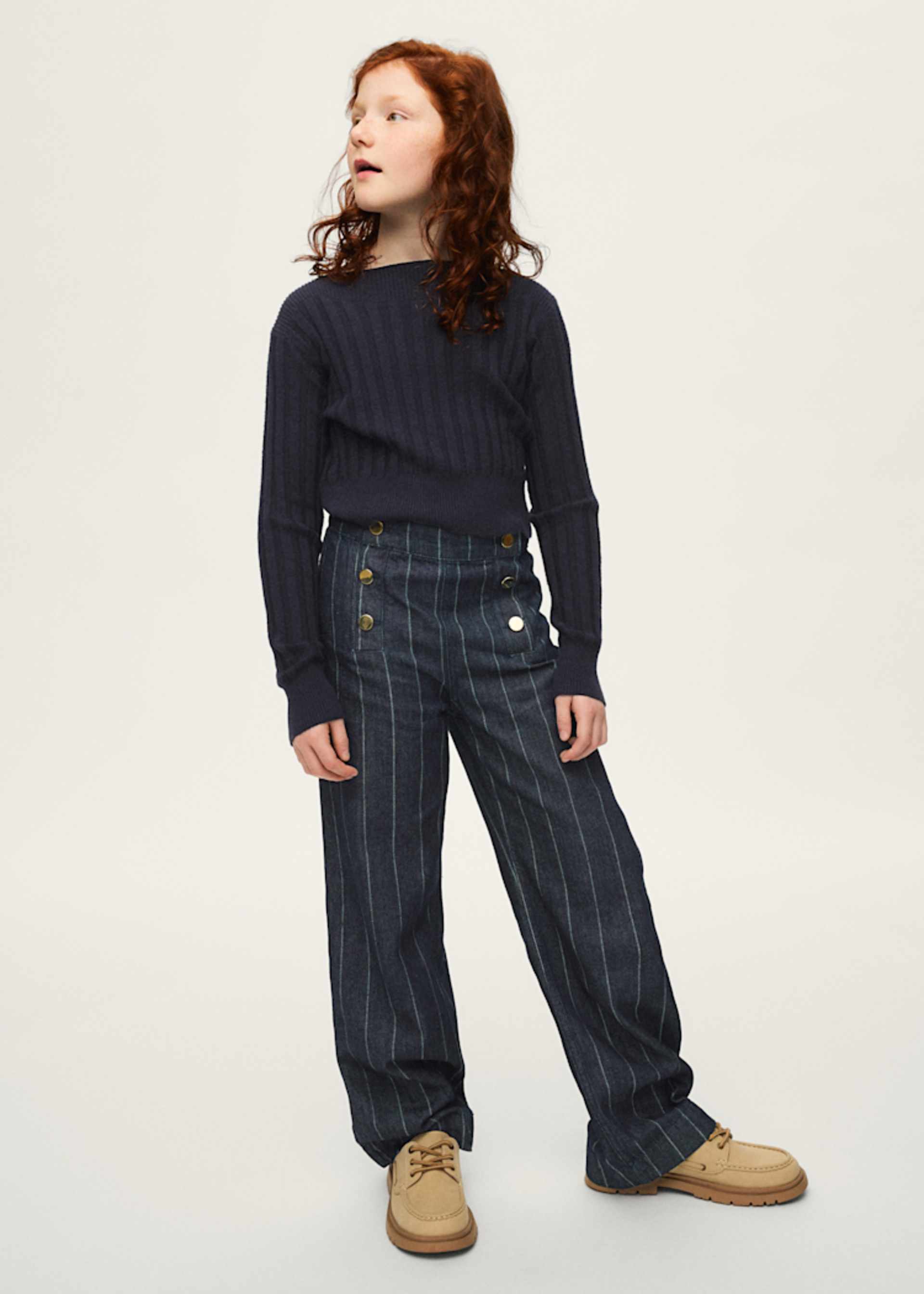 Jeans righe wide leg ragazza Jeans righe wide leg ragazza