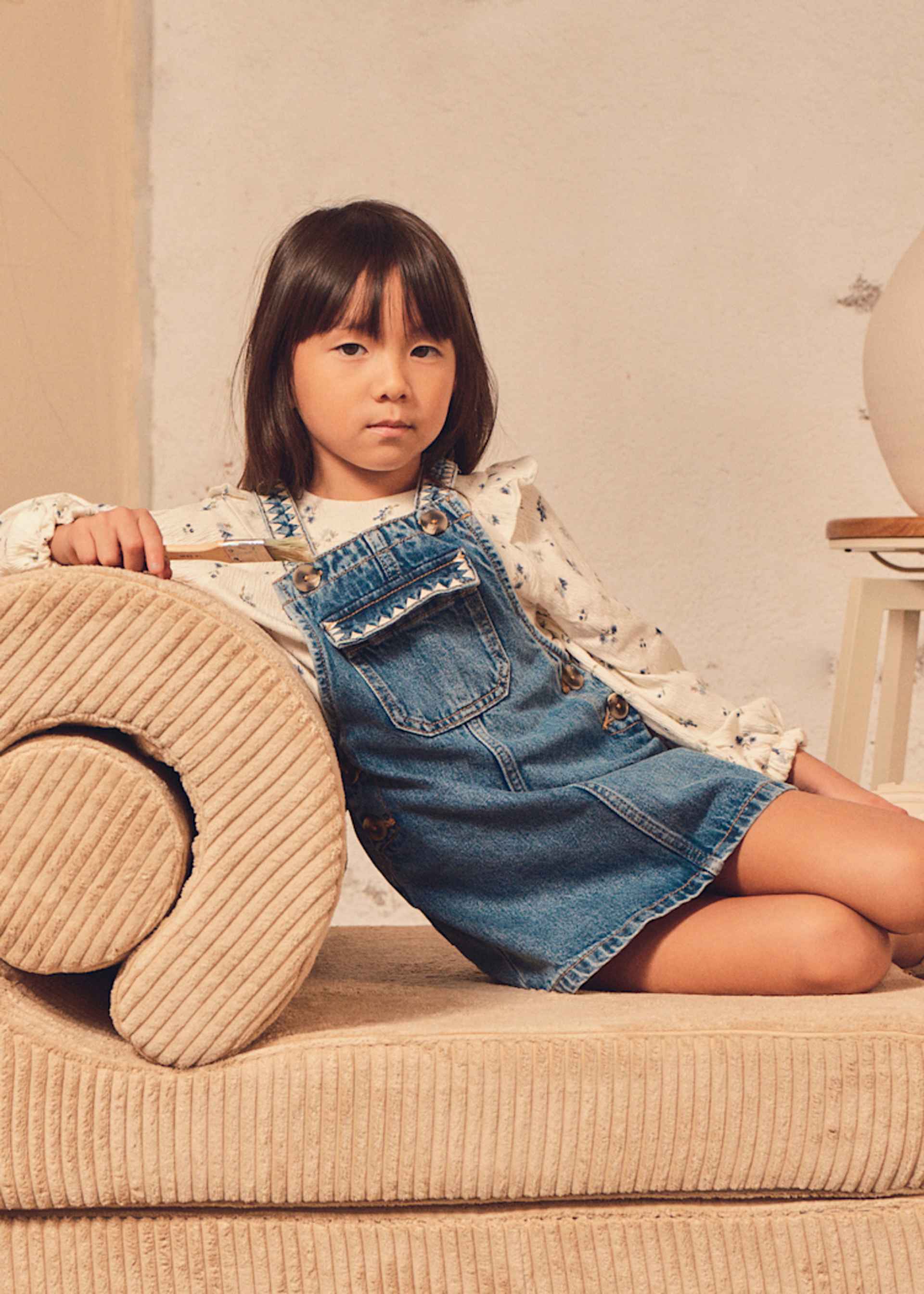 Saia peito bordado menina