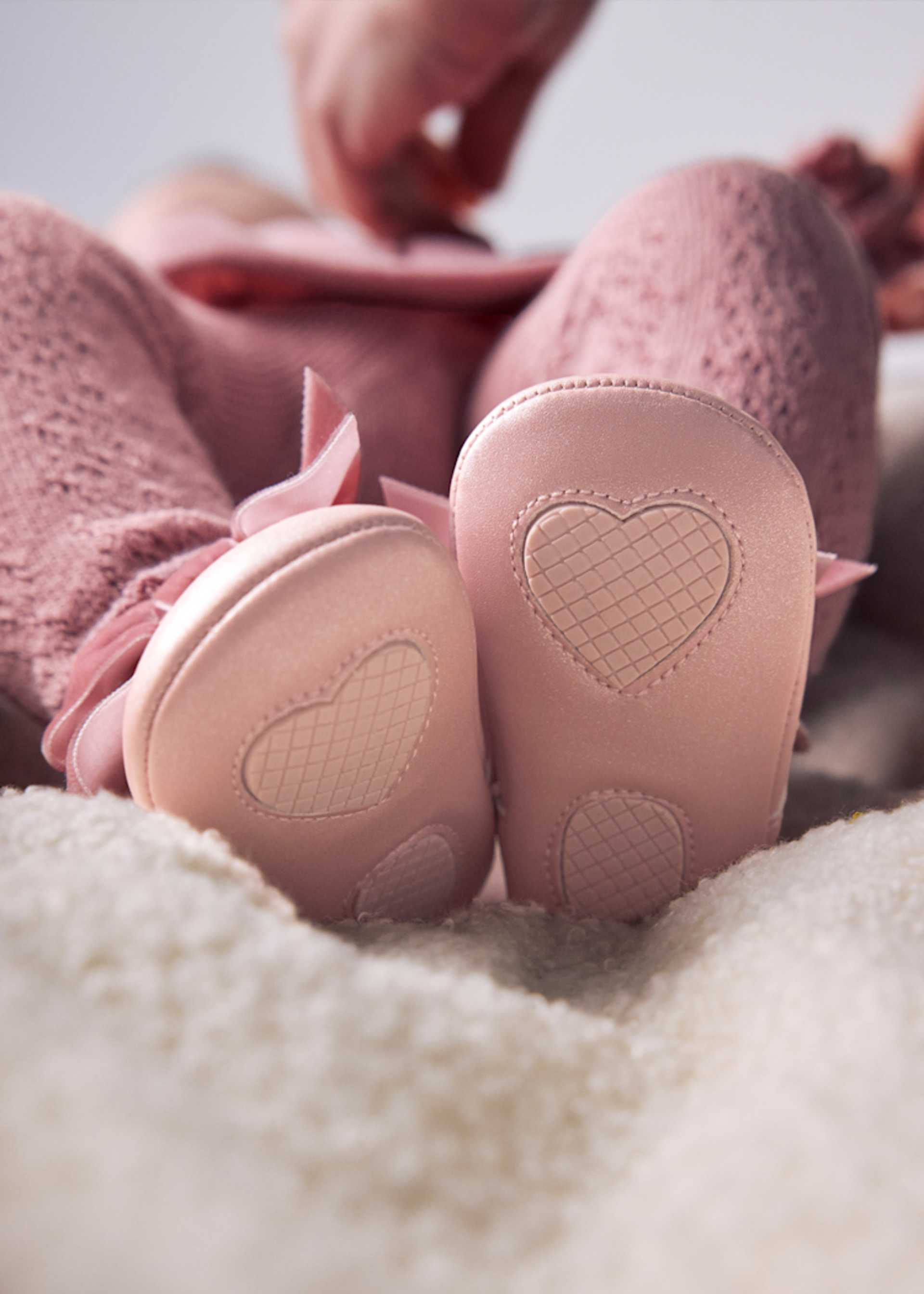 Riemchen-Ballerinas Schleife Neugeborene Mädchen