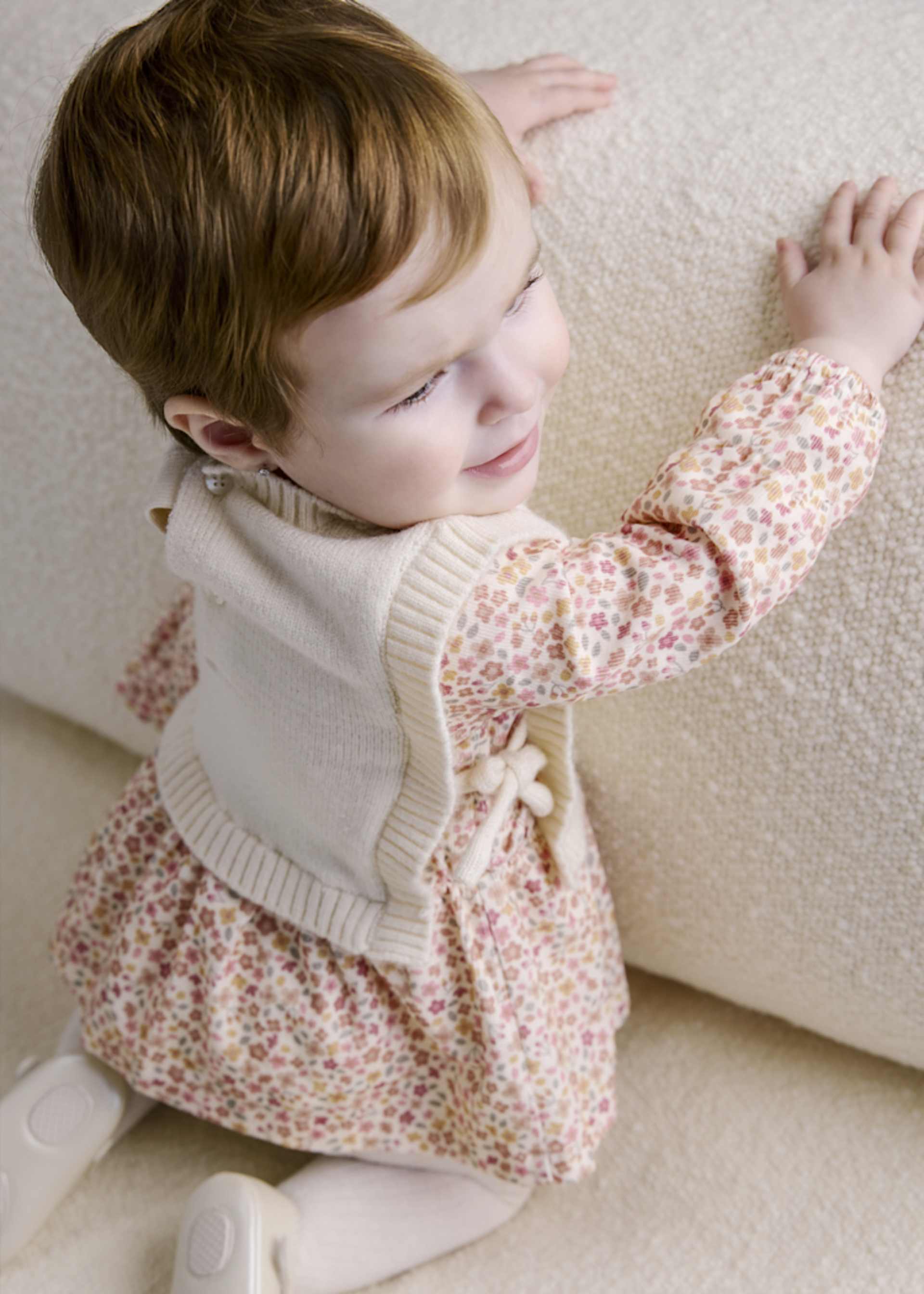 Newborn Print Dress with Vest Newborn Print Dress with Vest