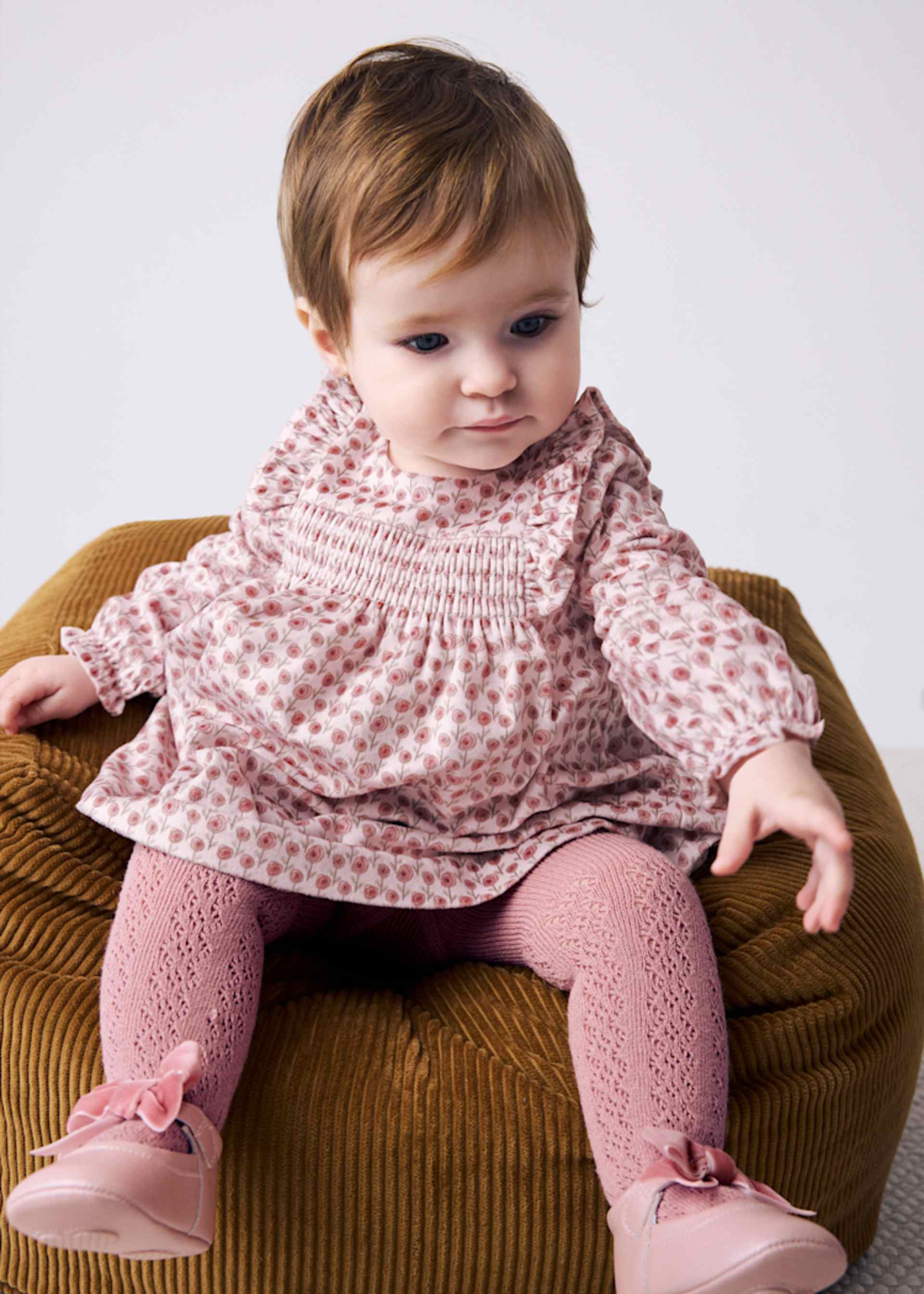 Newborn Velvet Print Dress