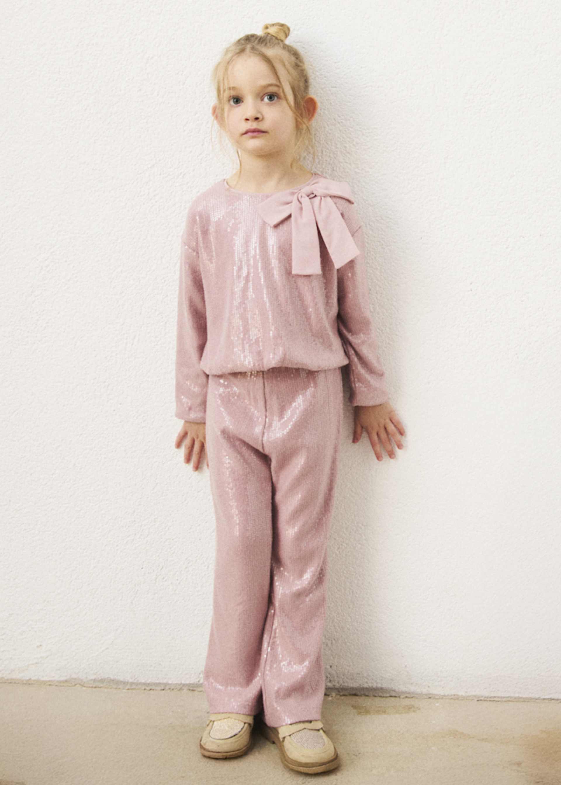 Girl sequin pants and blouse set