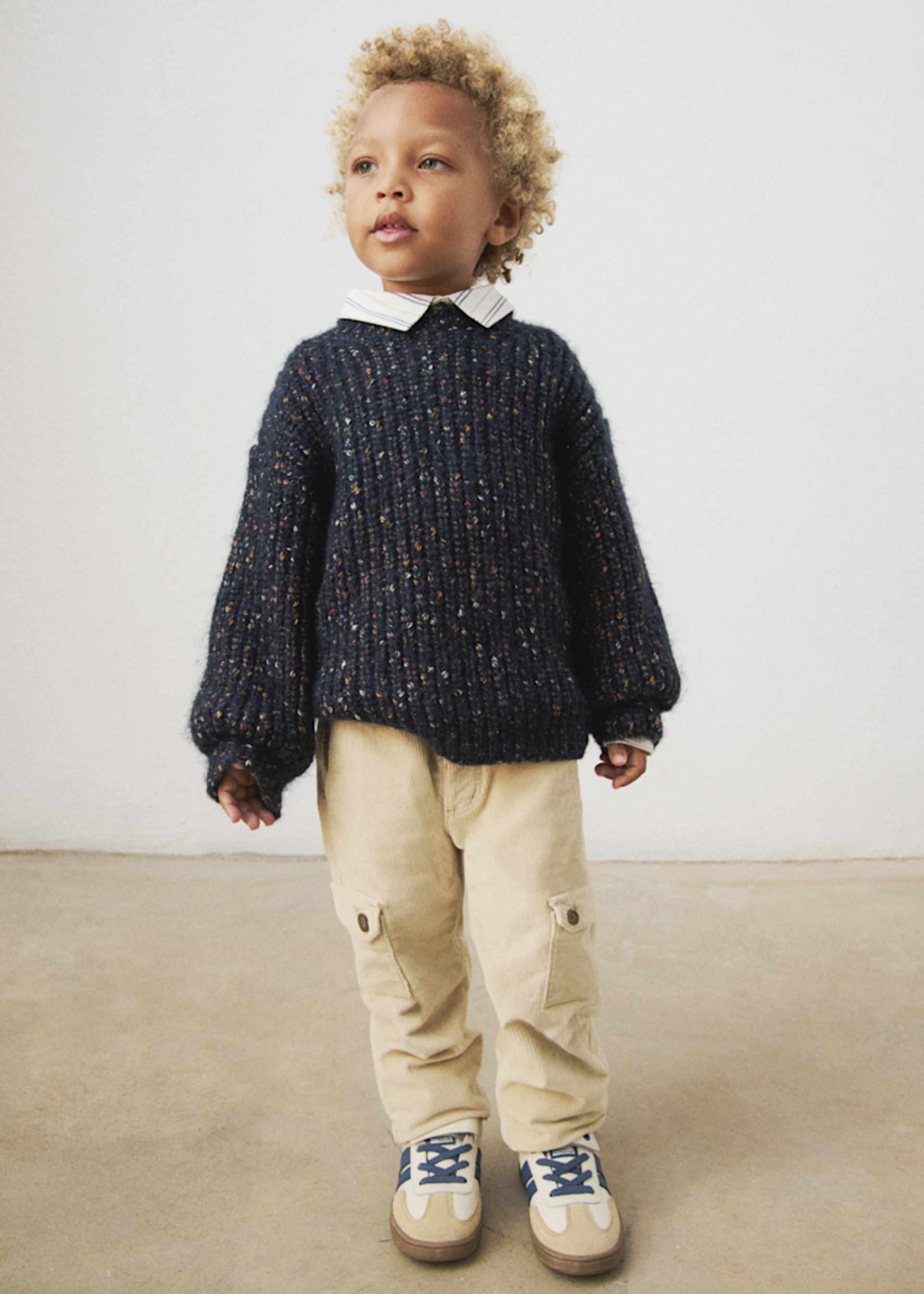 Pantalone cargo in velluto a costine bambino