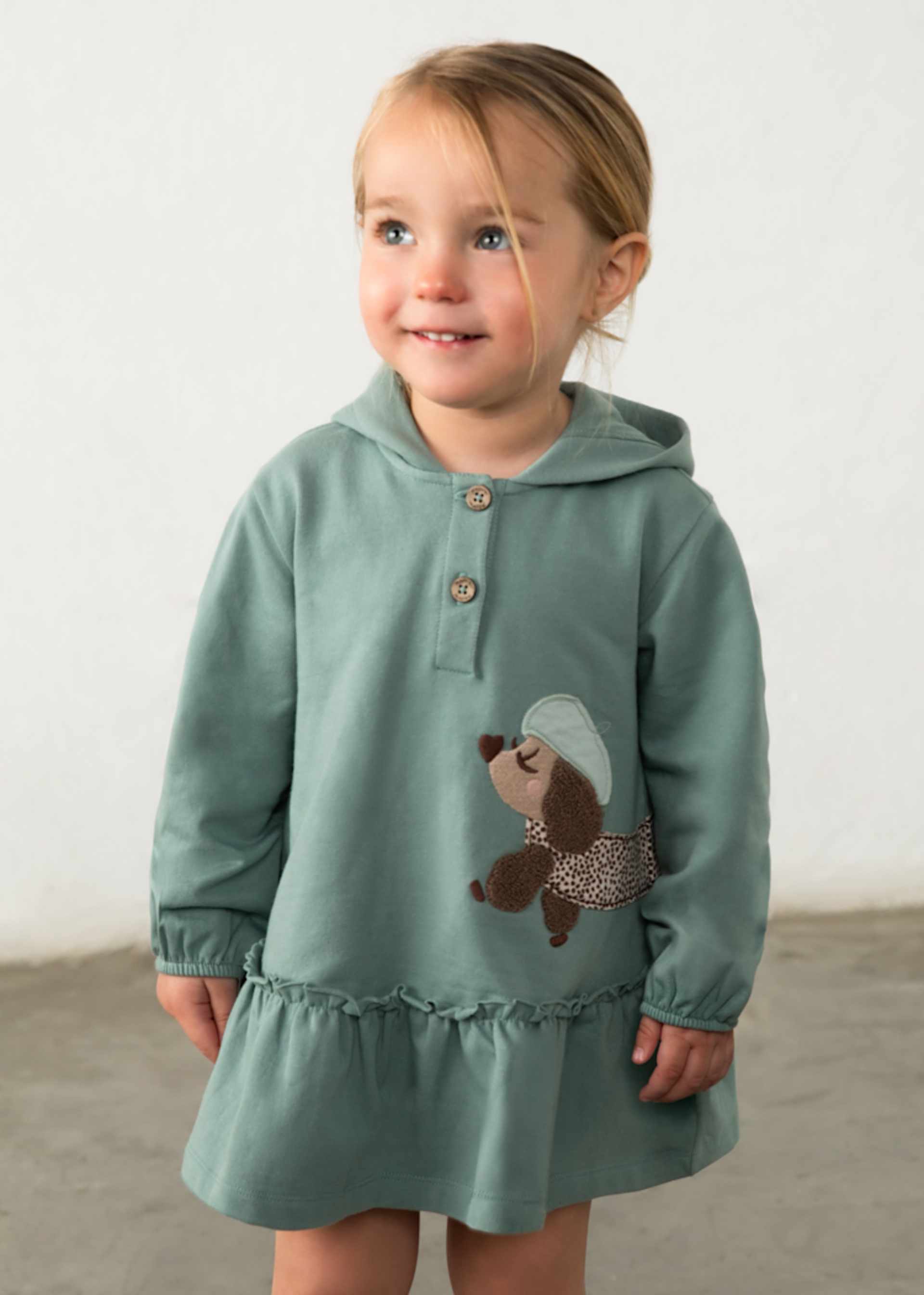 Baby ruffled hooded dress Baby ruffled hooded dress