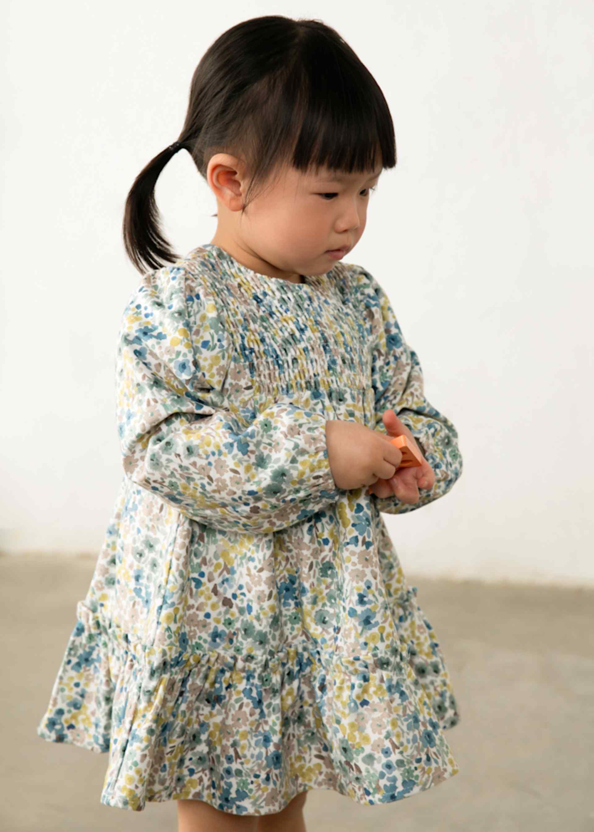 Vestito in velluto stampato neonata Vestito in velluto stampato neonata