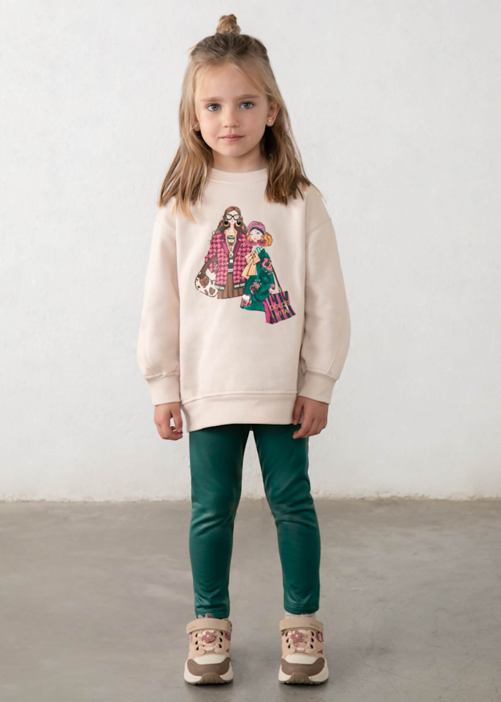 Conjunto leggings e sweat menina