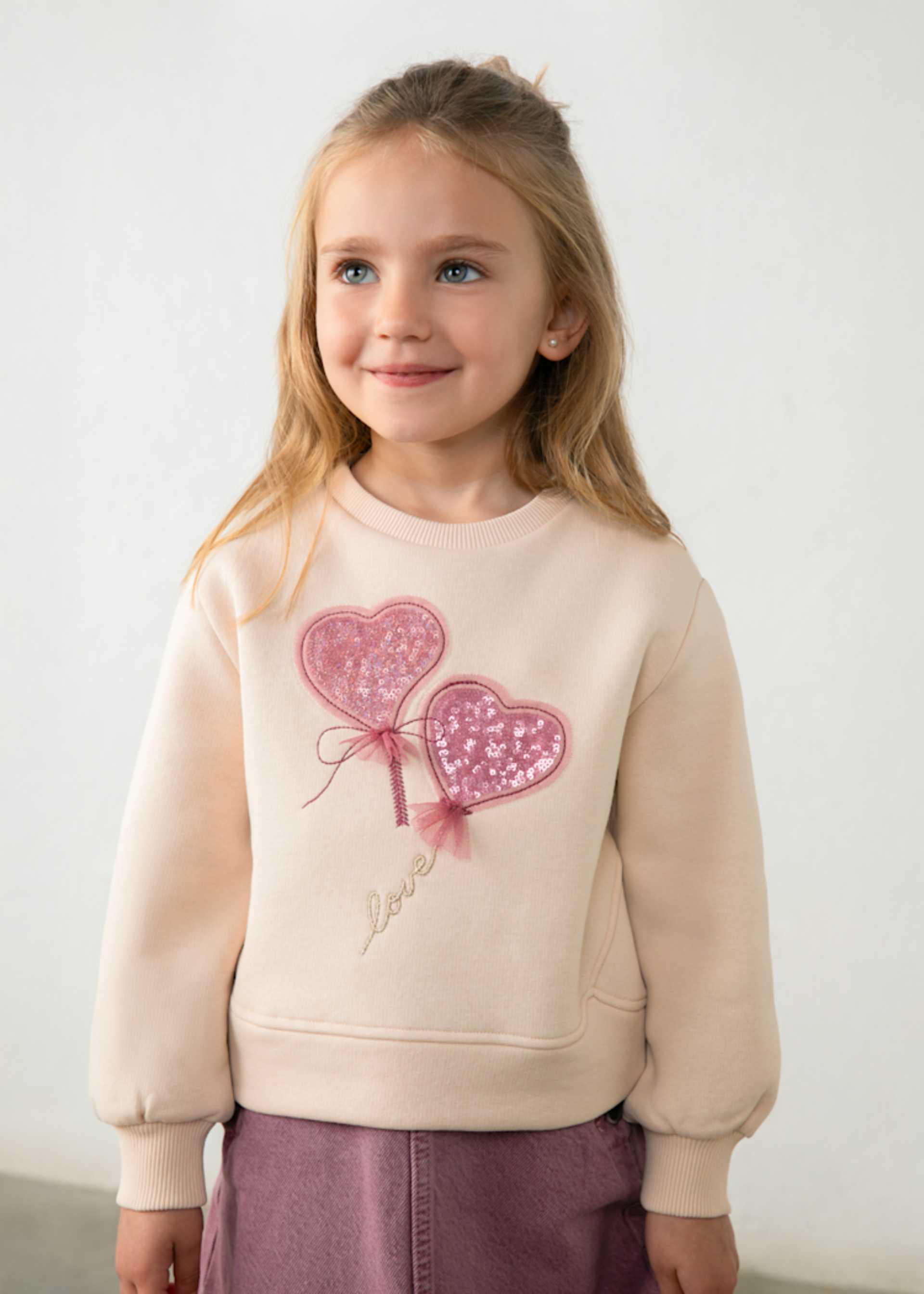 Sudadera apliques niña