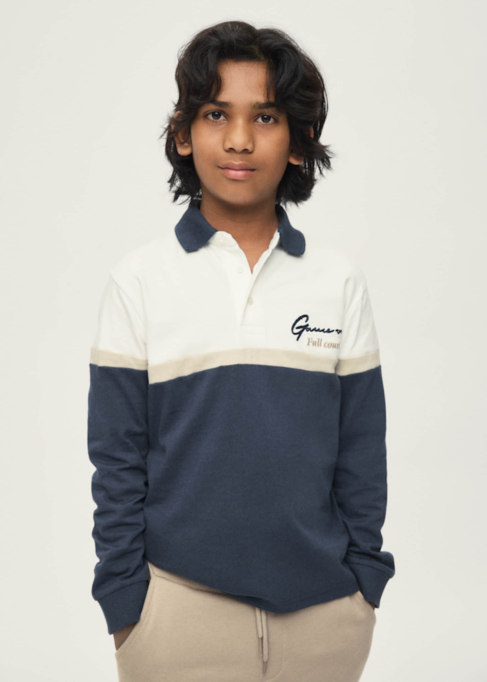 Boys' mixed-colour polo shirt