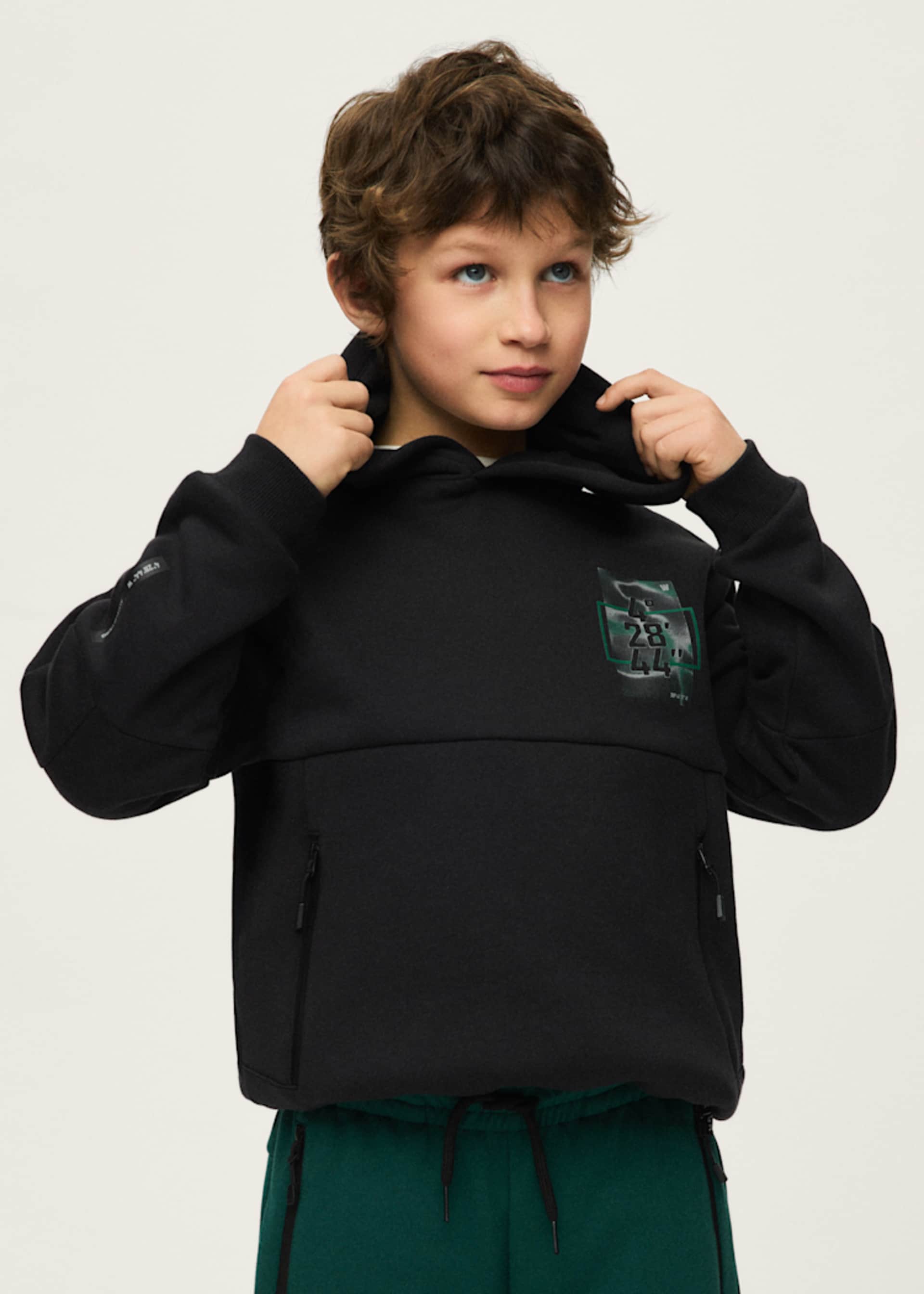Kapuzen-Sweatshirt Reißverschlüsse Teenager Jungen