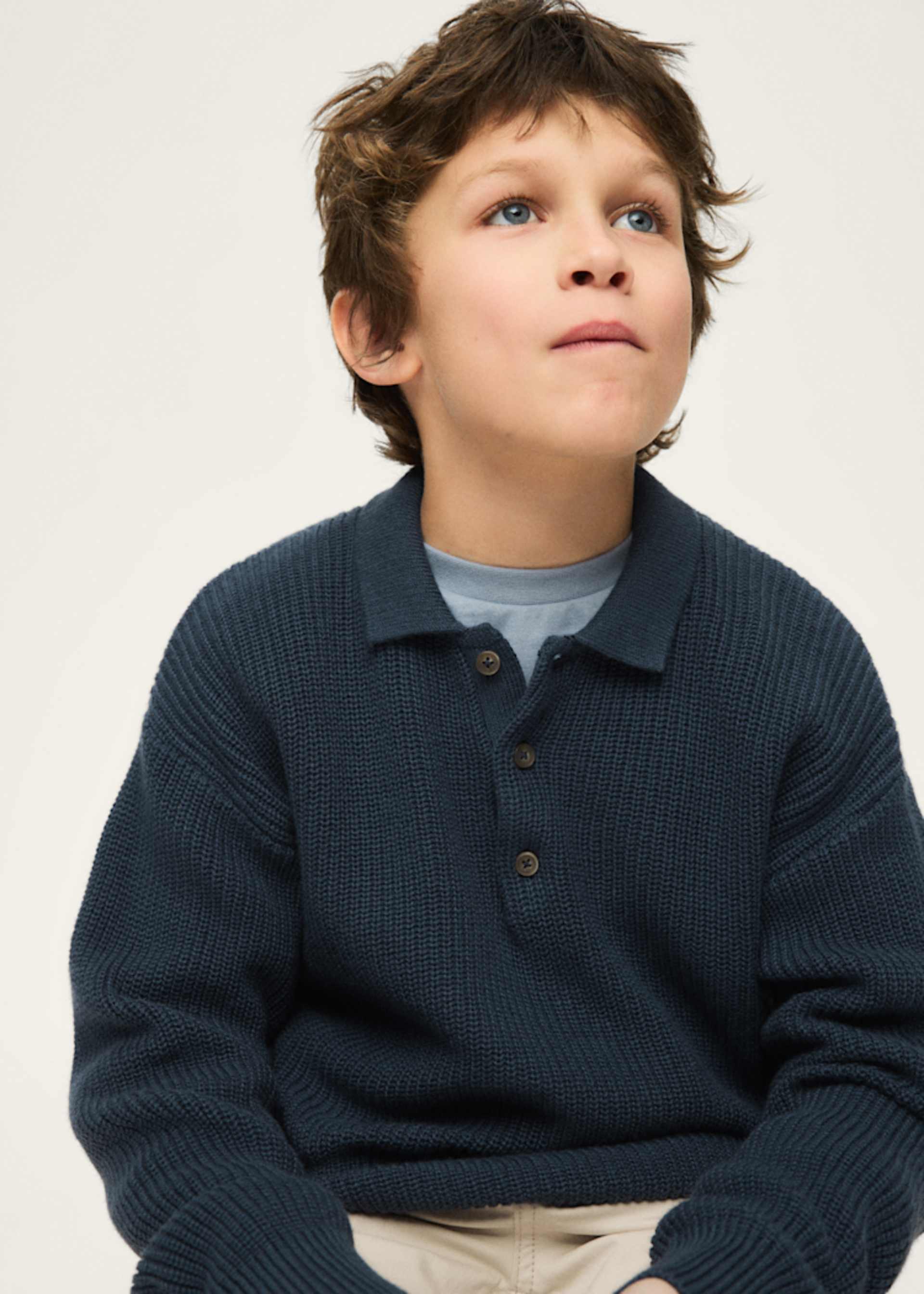 Boy Polo Collar Sweater