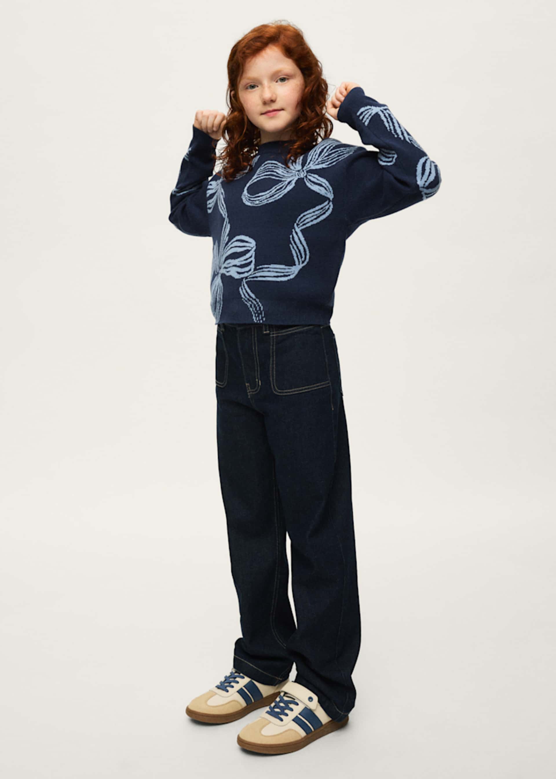 Pantaloni relaxed fit fata