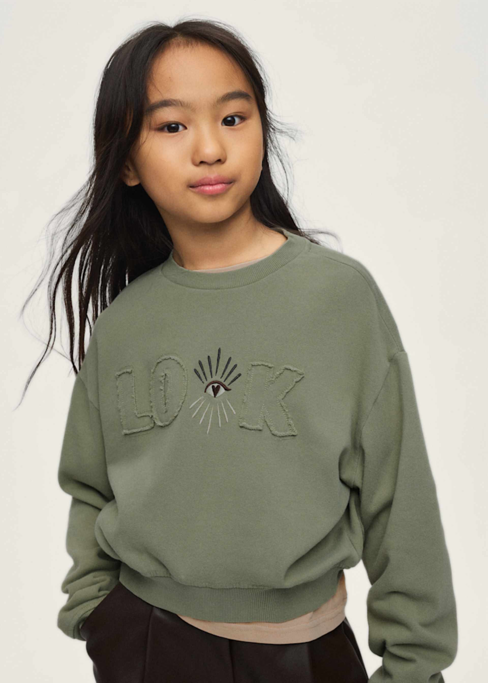Sweatshirt bestickt Teenager Mädchen Sweatshirt bestickt Teenager Mädchen