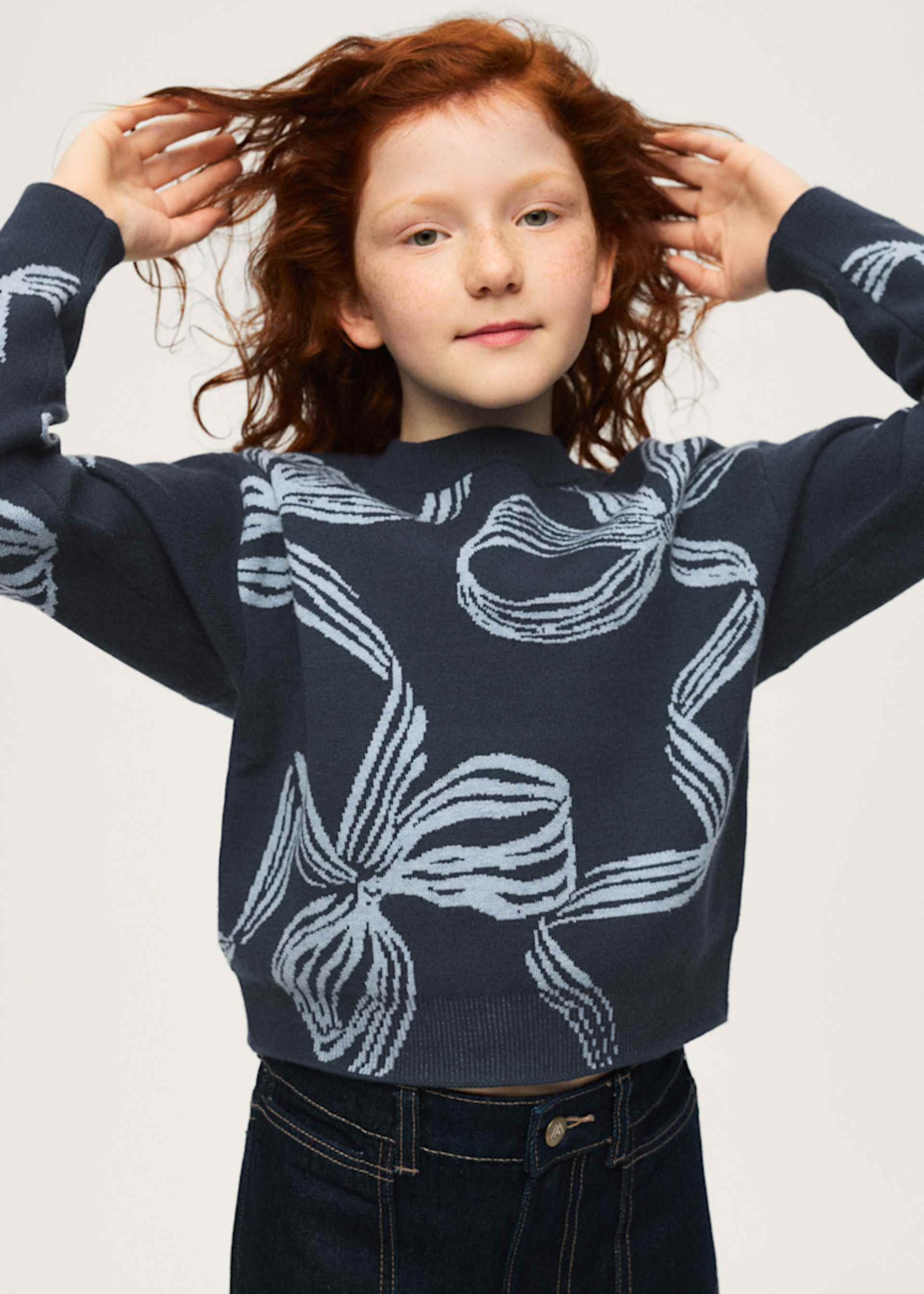 Girls' bow-tie jumper Girls' bow-tie jumper
