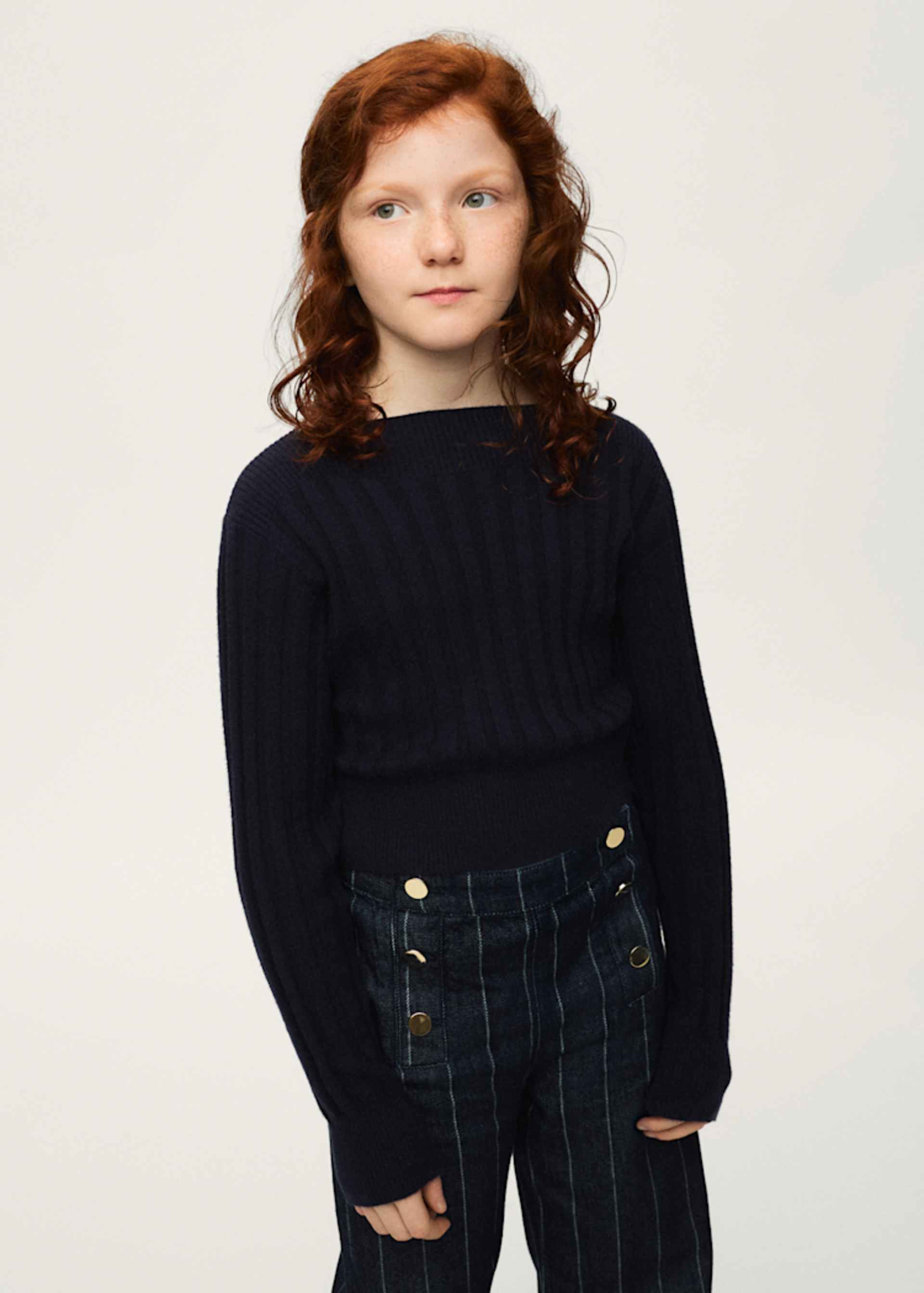 Crop top prążkowany dla dziewczynki Crop top prążkowany dla dziewczynki