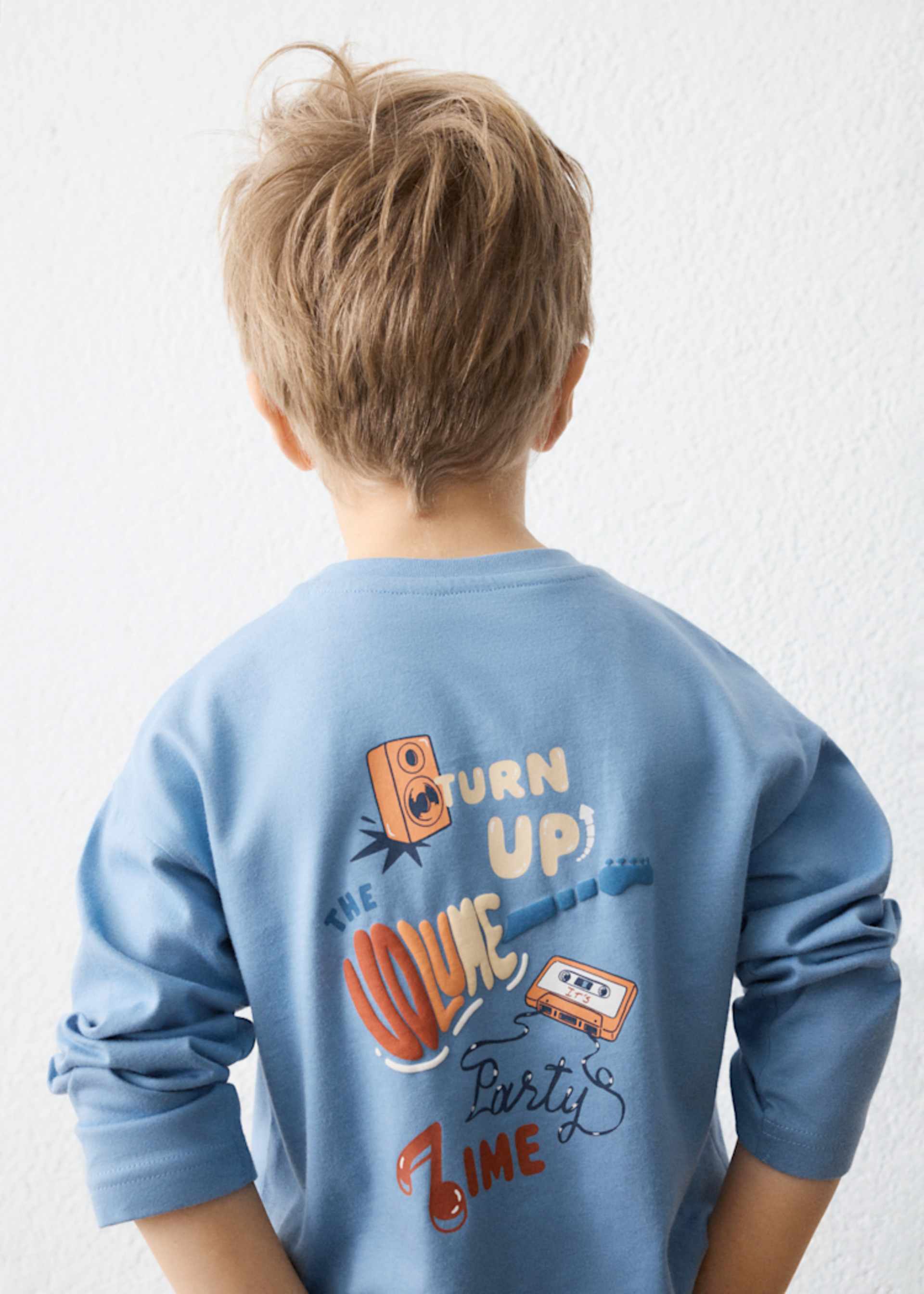Maglietta serigrafia sulla schiena bambino