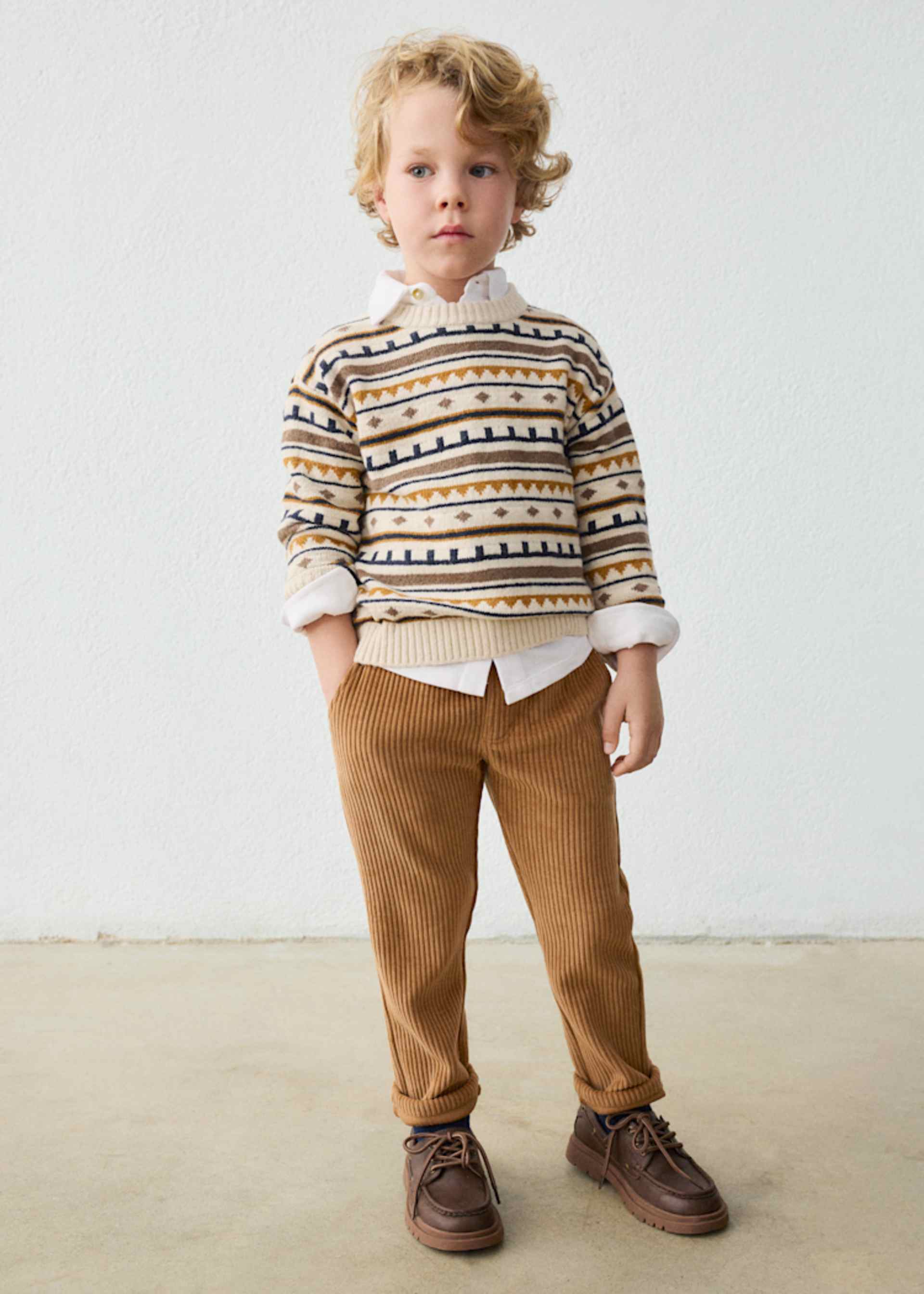 Pantalon jogger en velours côtelé garçon Pantalon jogger en velours côtelé garçon