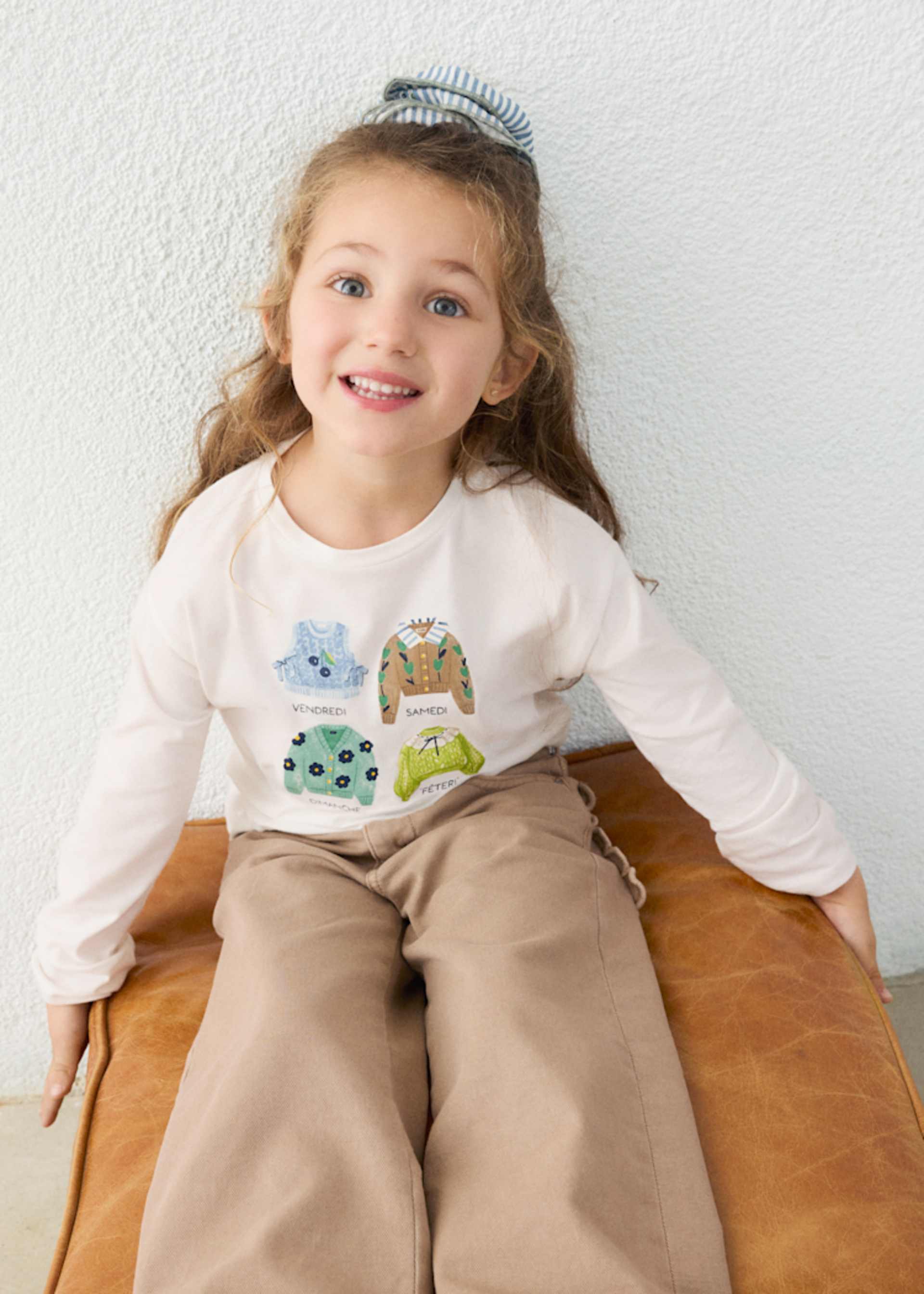 Maglietta con elastico per capelli bambina