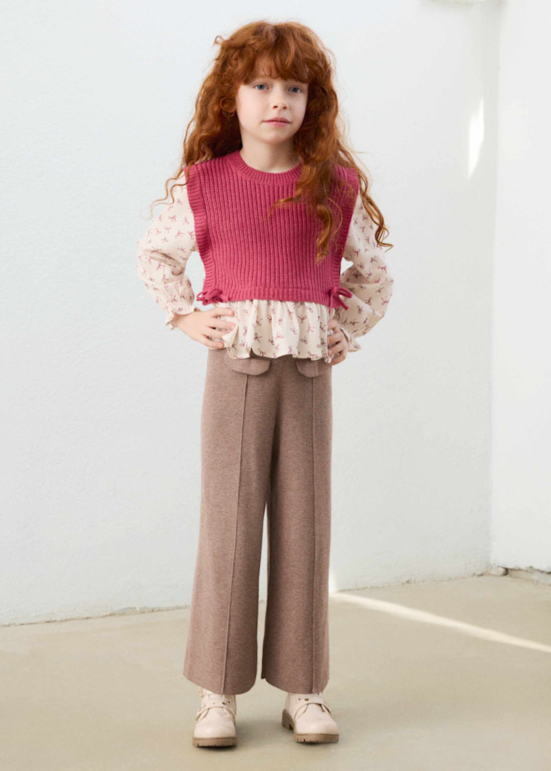 Girl knit trousers