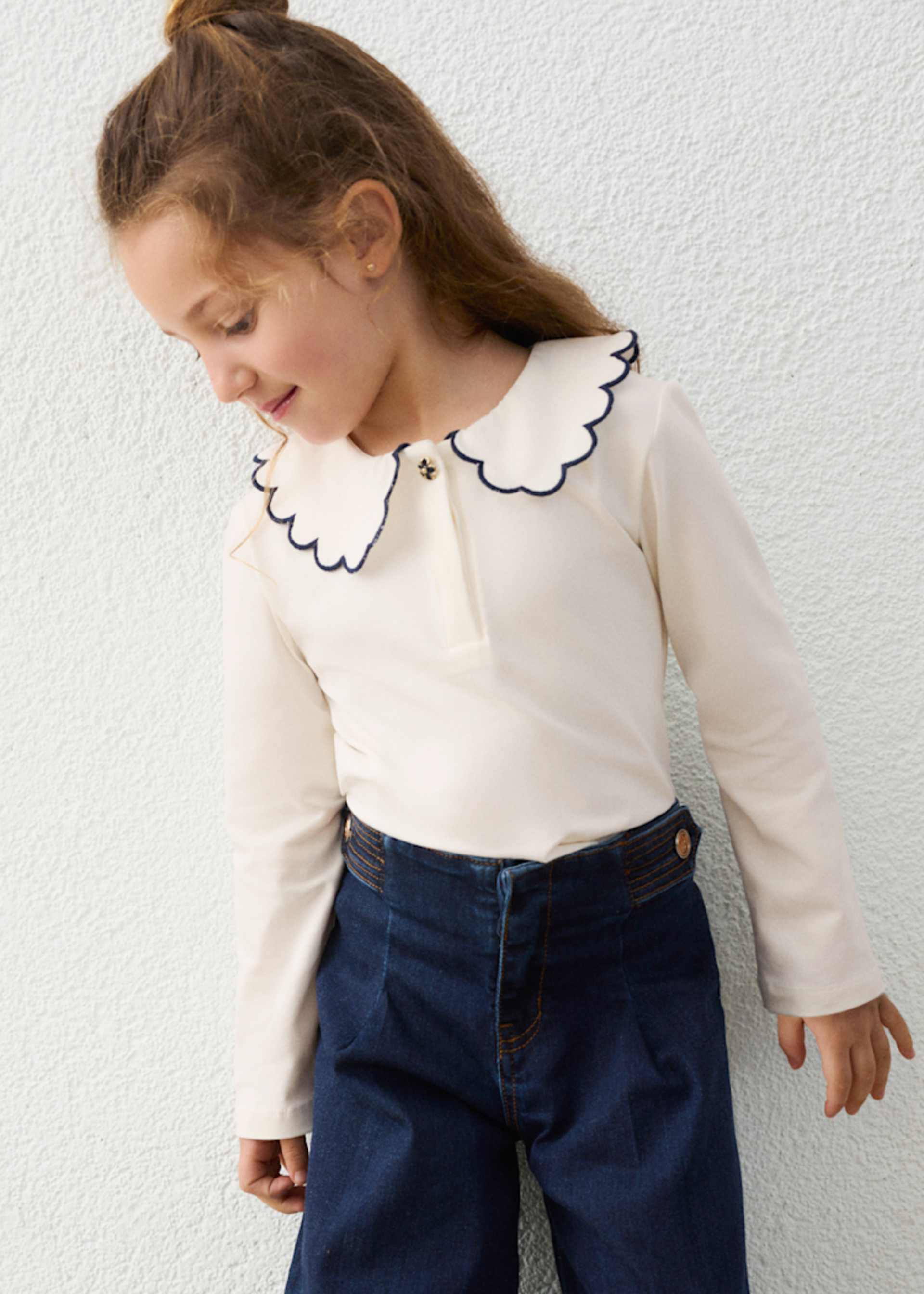 Polo basica colletto peter bambina