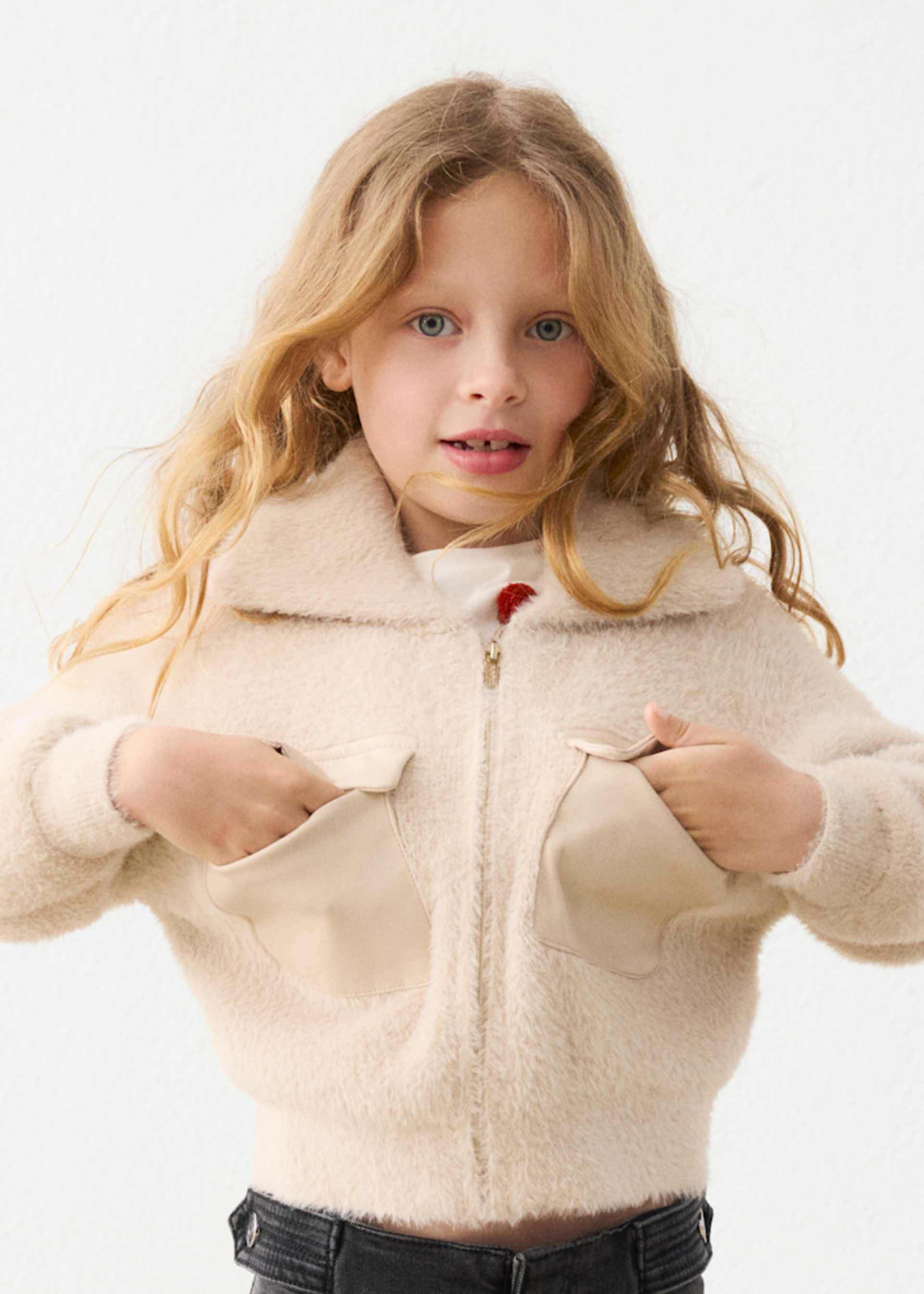Sudadera cremallera tricot niña