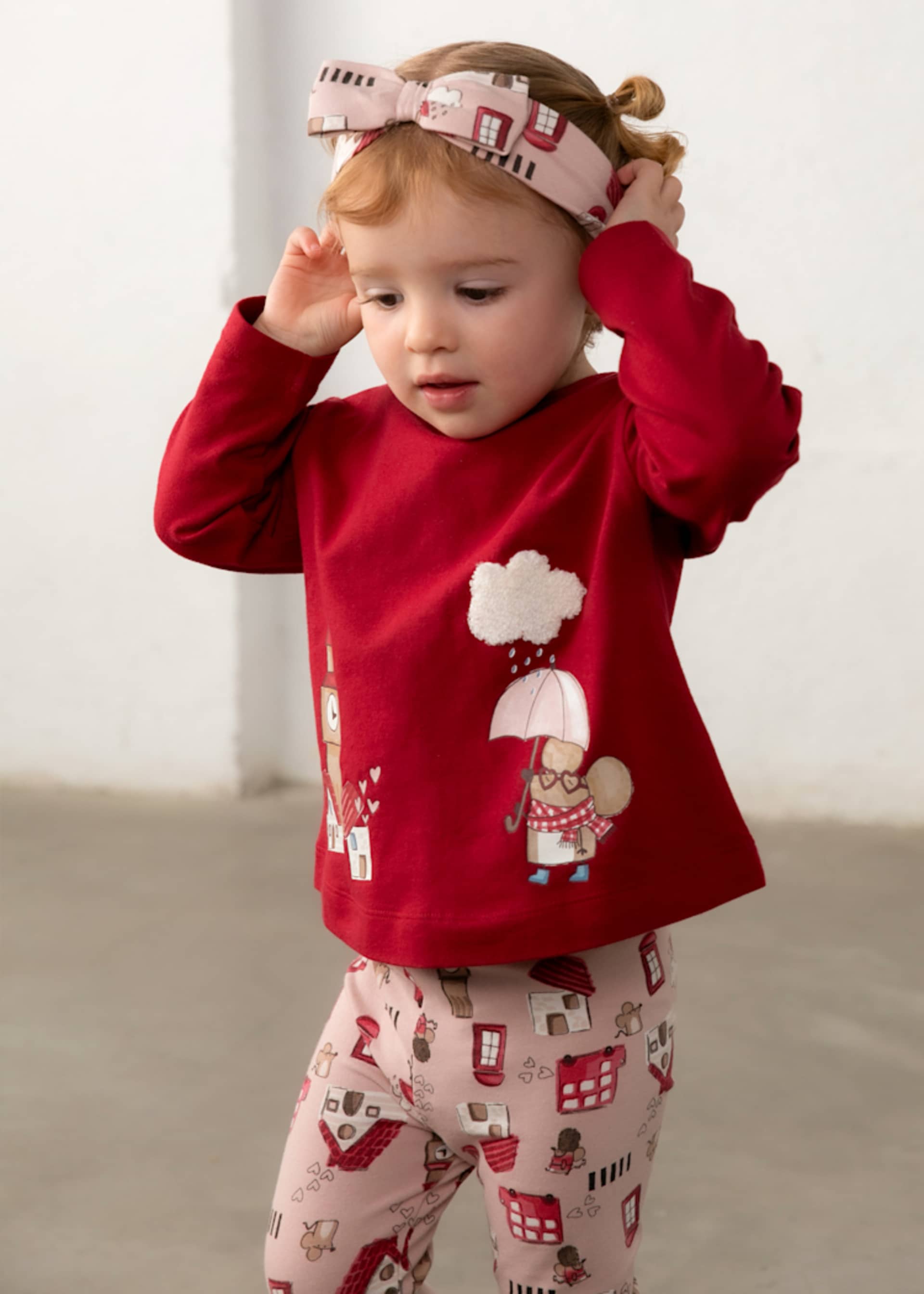 Baby Headband and Print Leggings Set