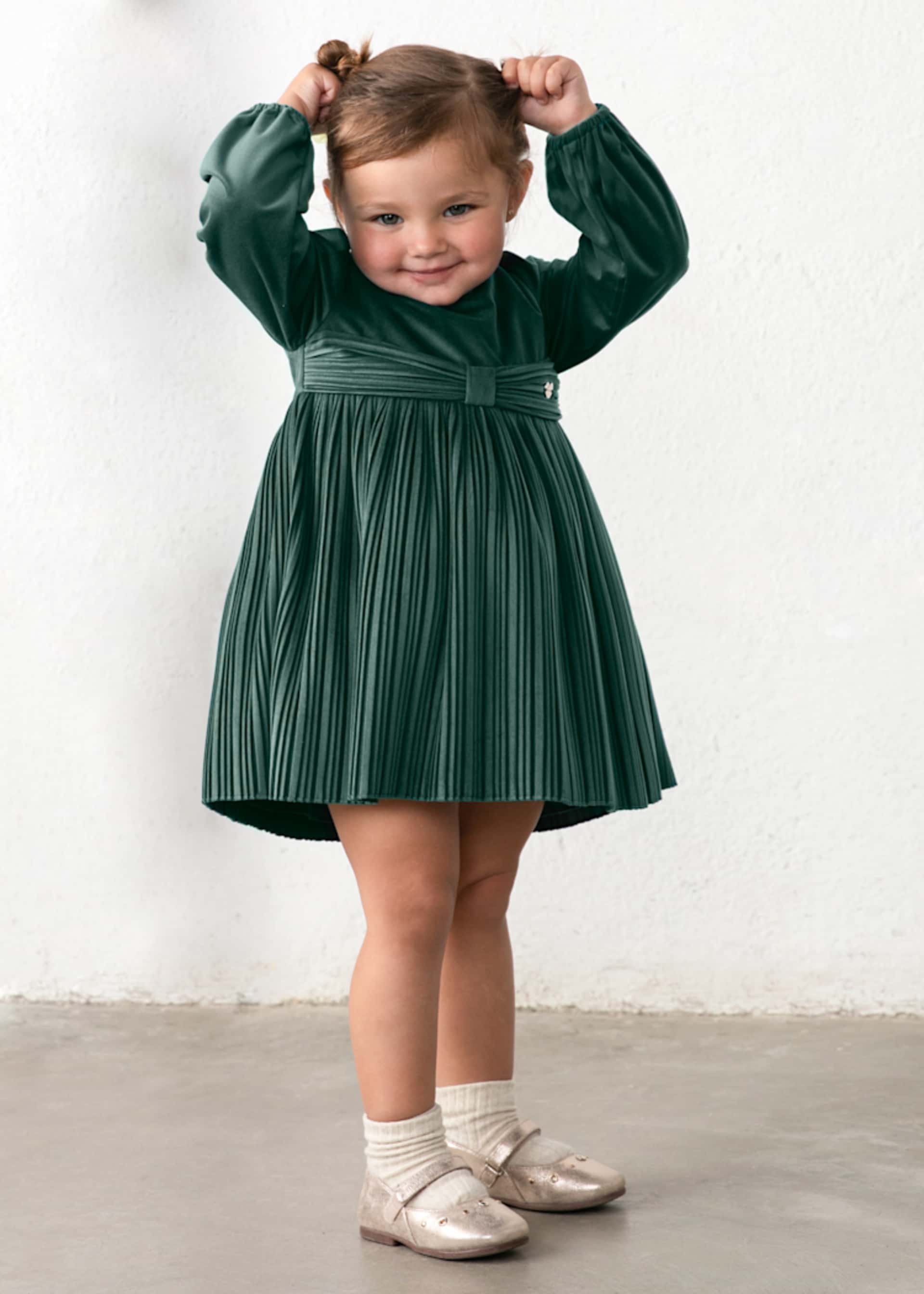 Vestito velluto plissettato bimba Vestito velluto plissettato bimba