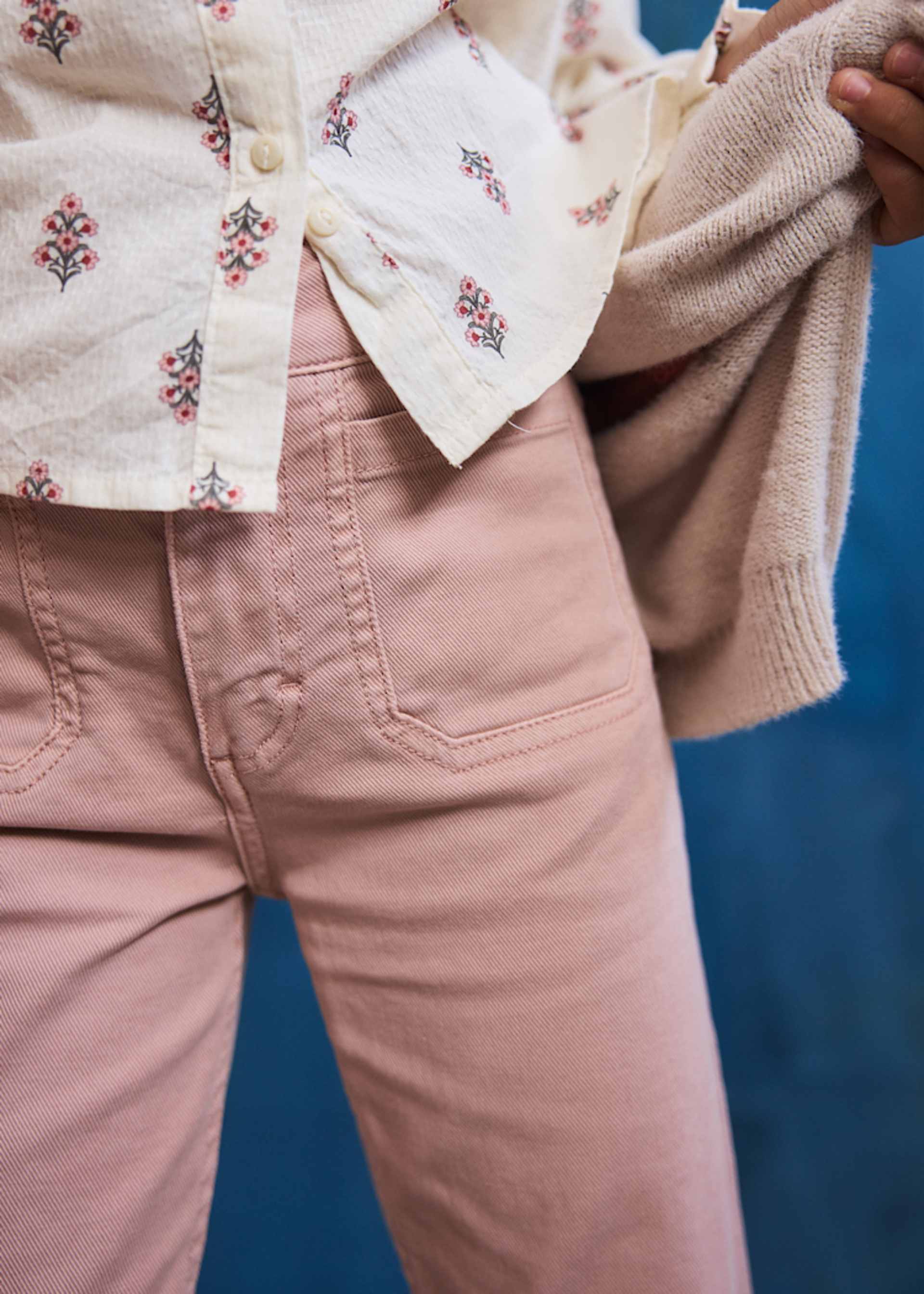 Pantalone svasato twill ragazza Pantalone svasato twill ragazza