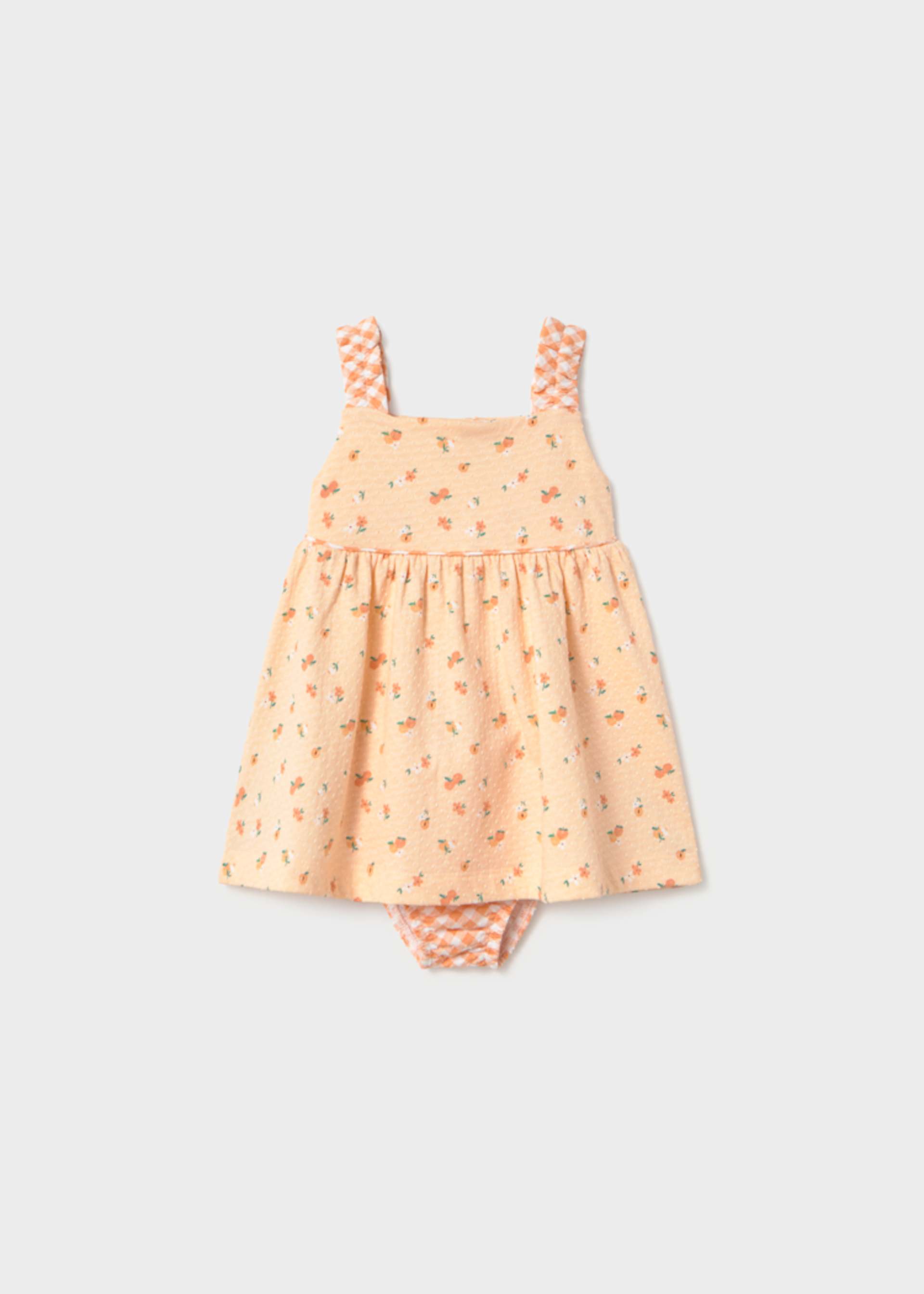 Printed dress with baby pants