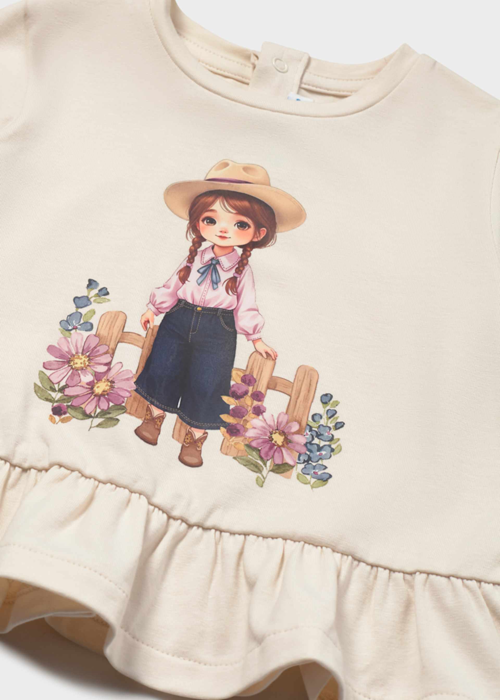 Camisola print boneca bebé