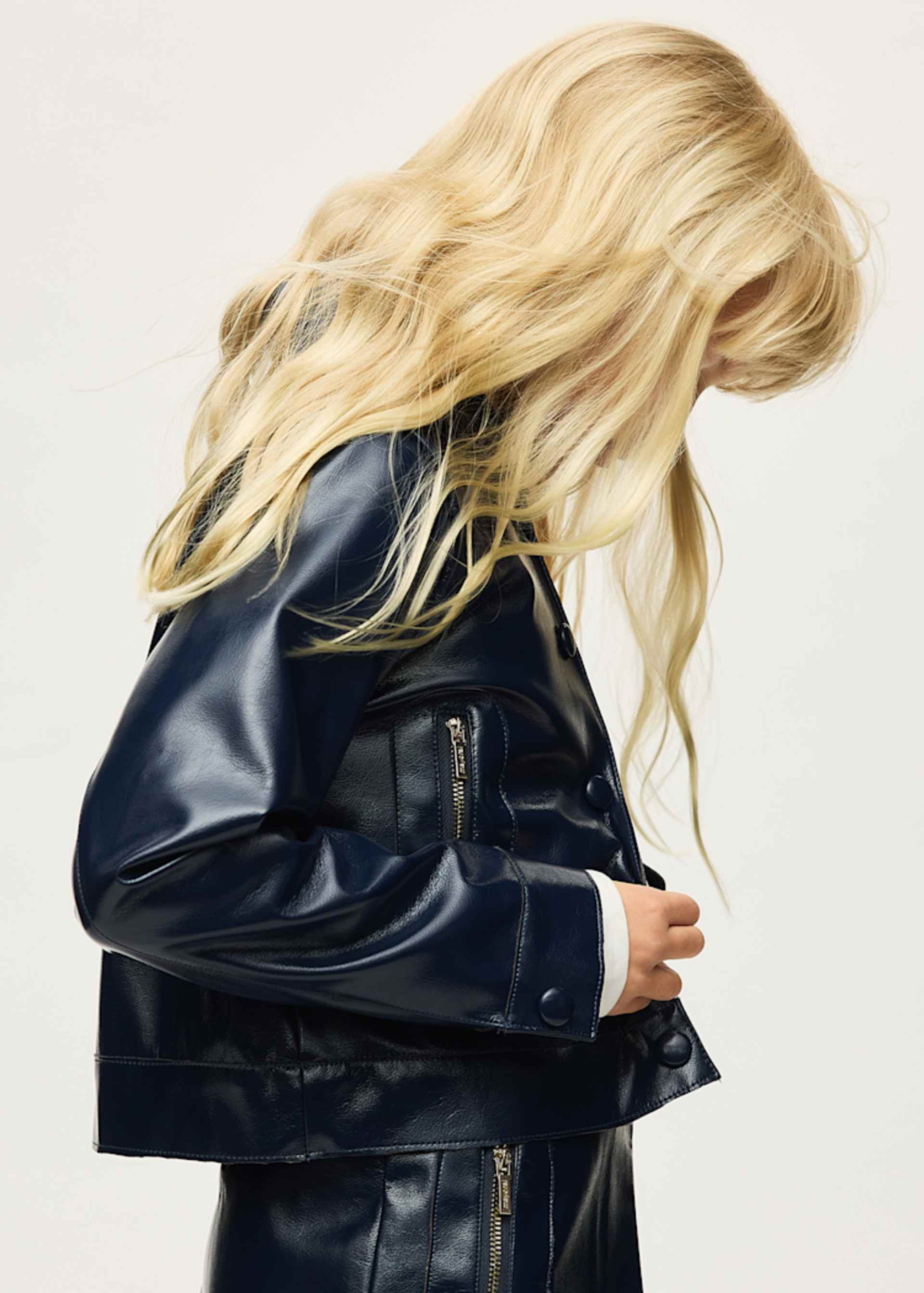 Girls' patent leather jacket