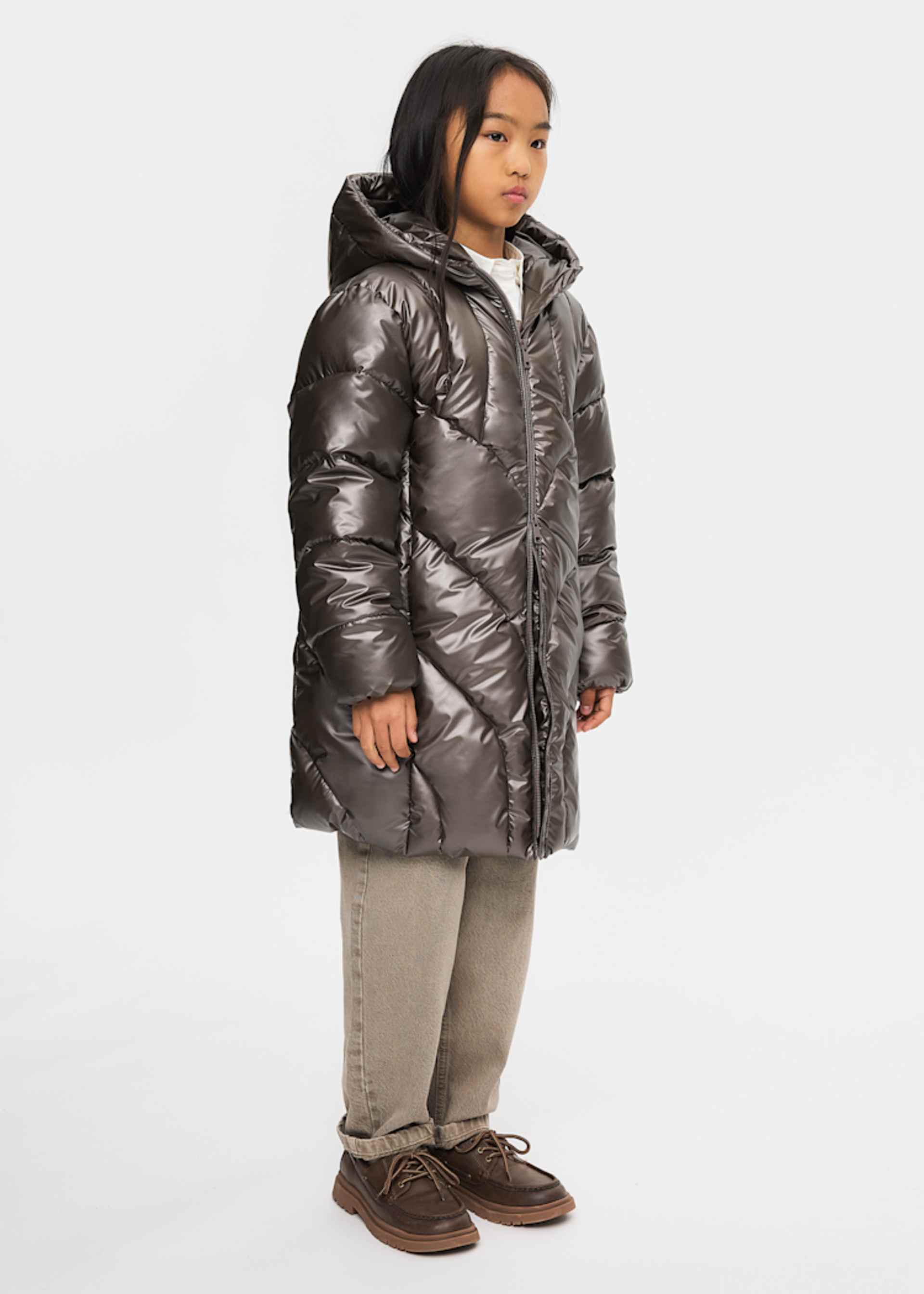 Lange Winterjacke gesteppt Teenager Mädchen Lange Winterjacke gesteppt Teenager Mädchen
