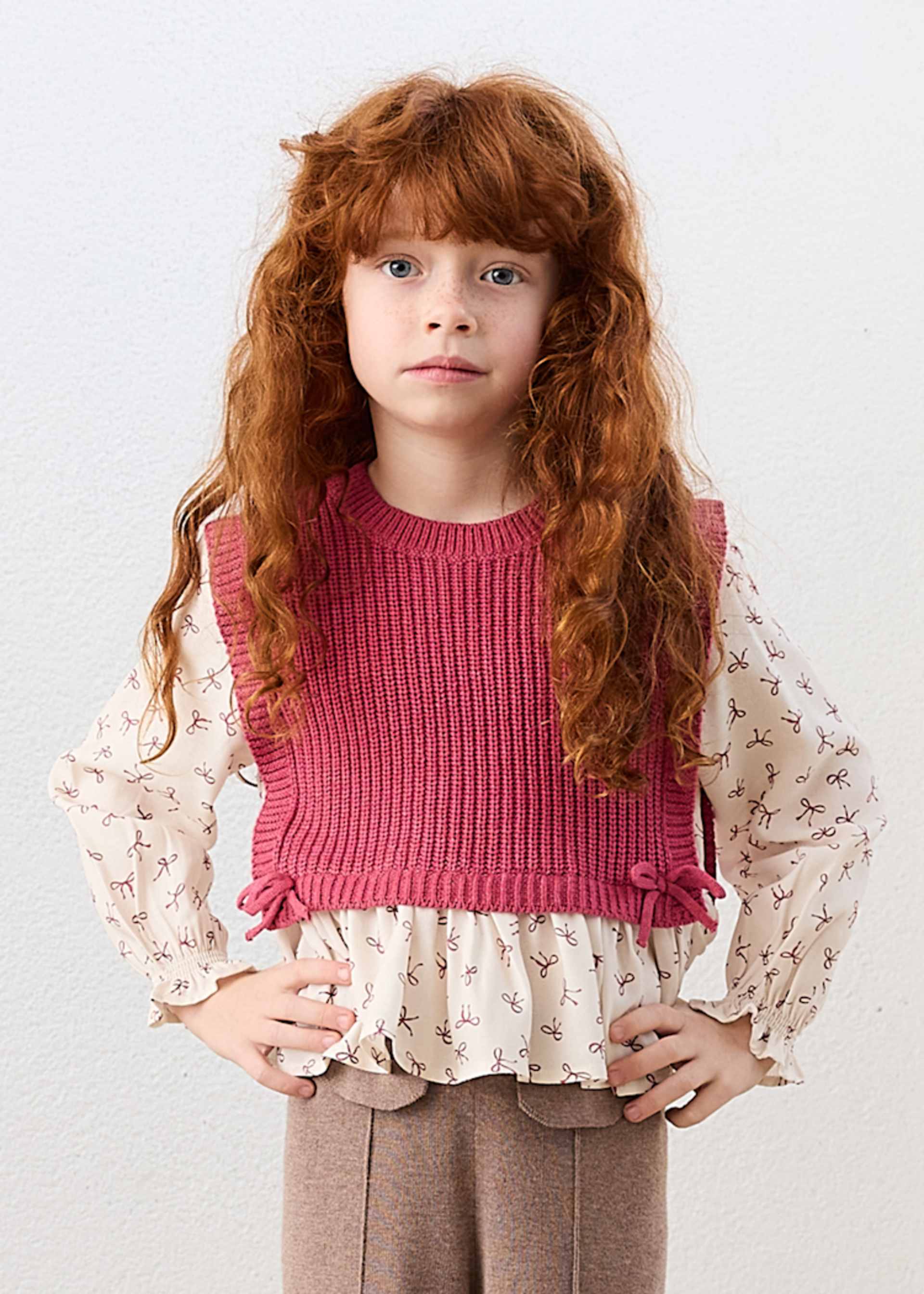 Camisa con top niña