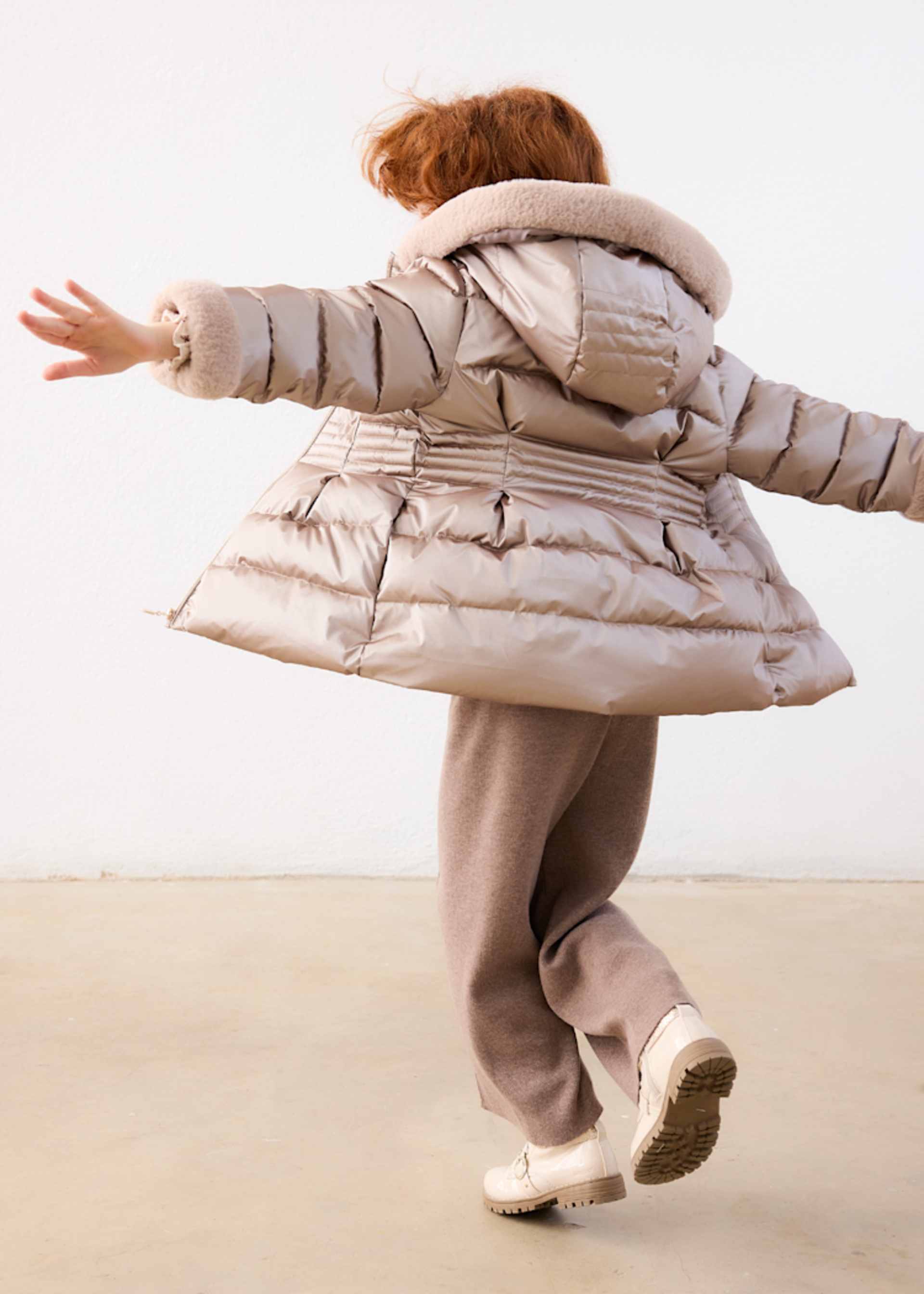 Girl metallic coat
