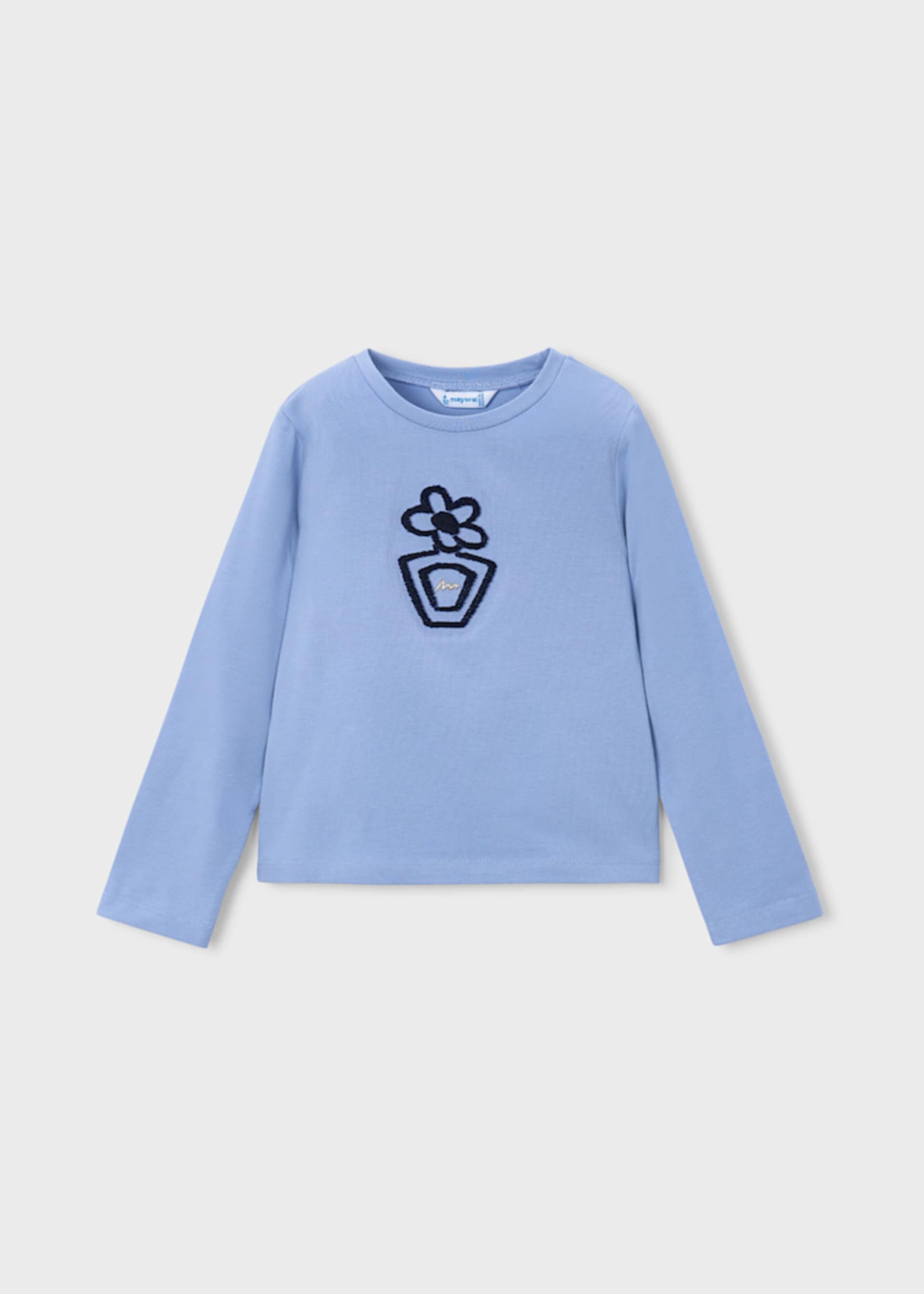 Camisola básica flor menina