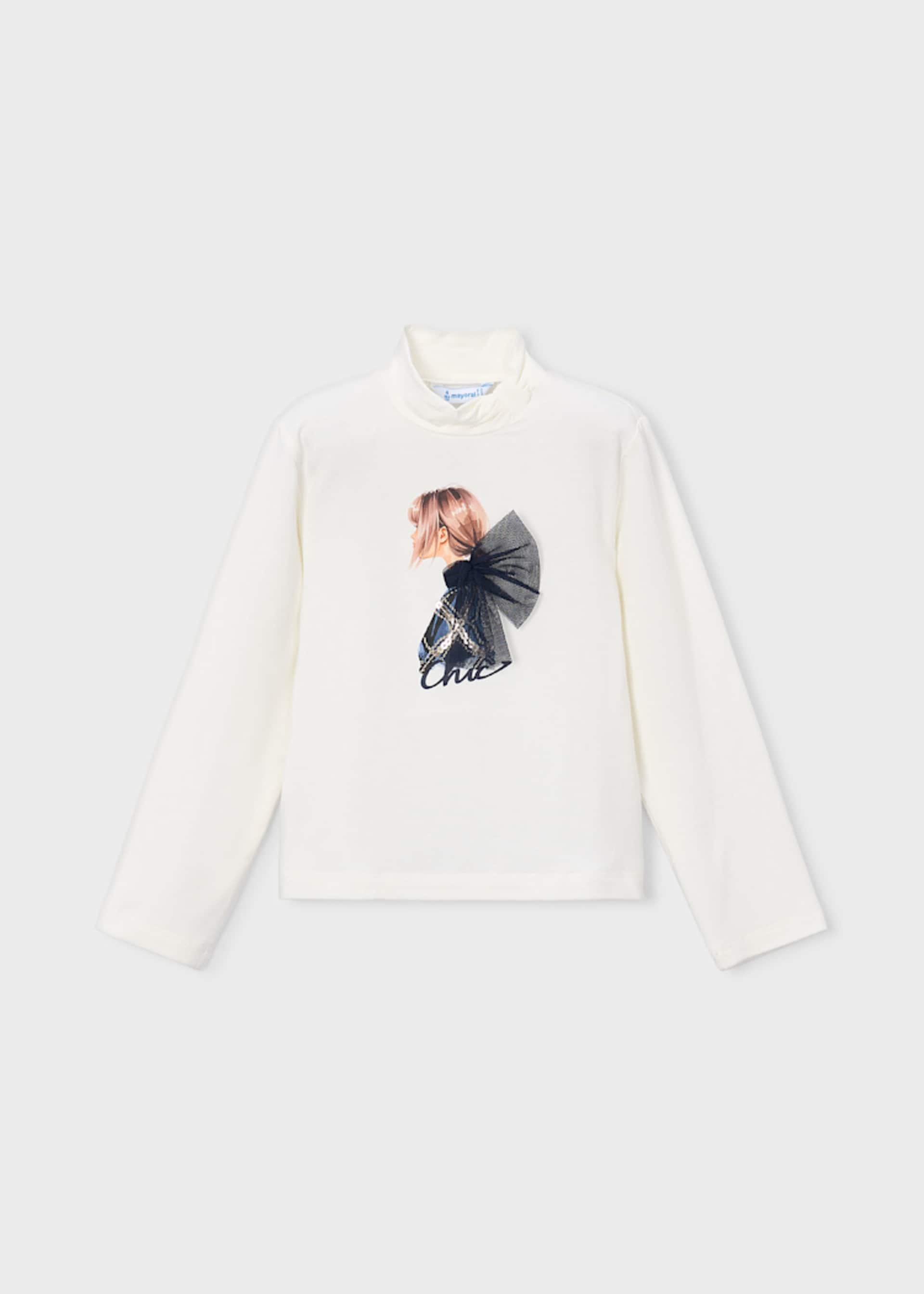 Girl Graphic high-collar T-shirt