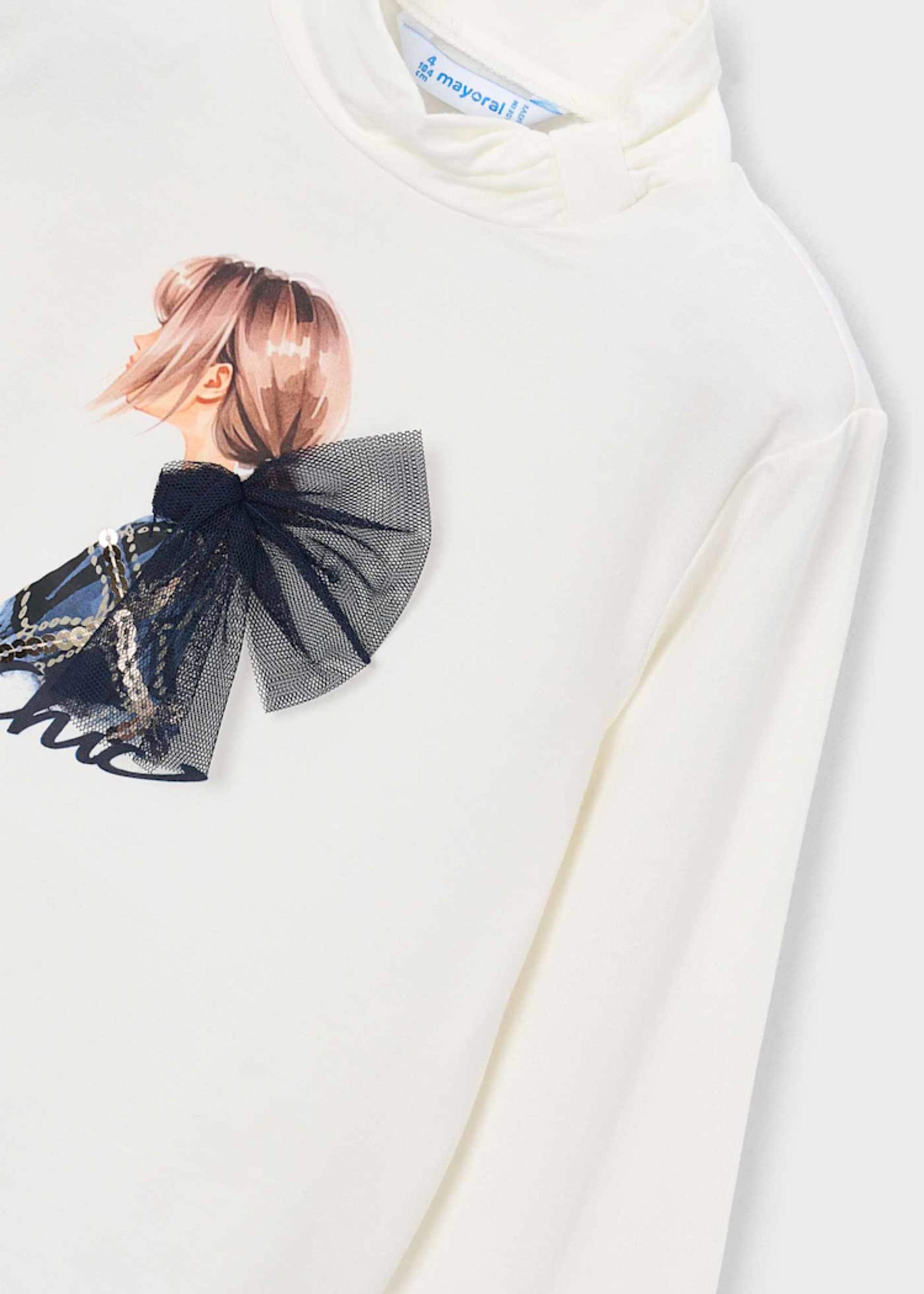Girl Graphic high-collar T-shirt